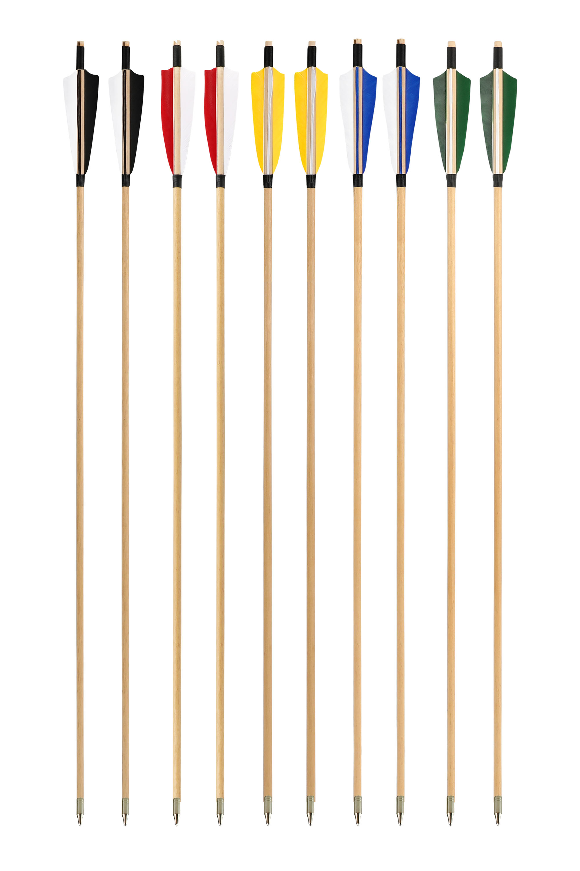 80cm Traditional White Wood Arrows,