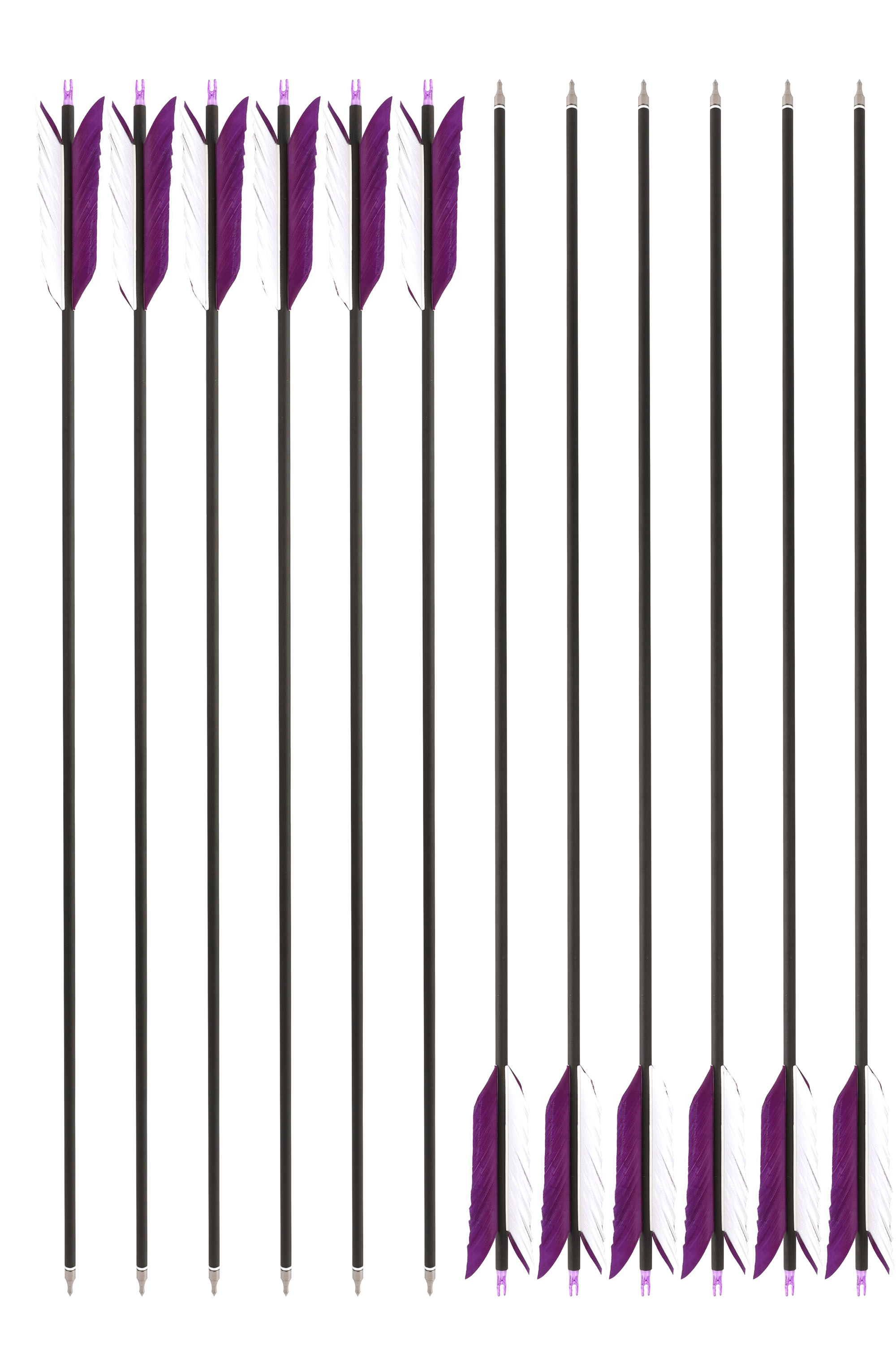 Arrows – 31.5" Length, 4" Flu Flu Feathers, 100-Grain Field Points