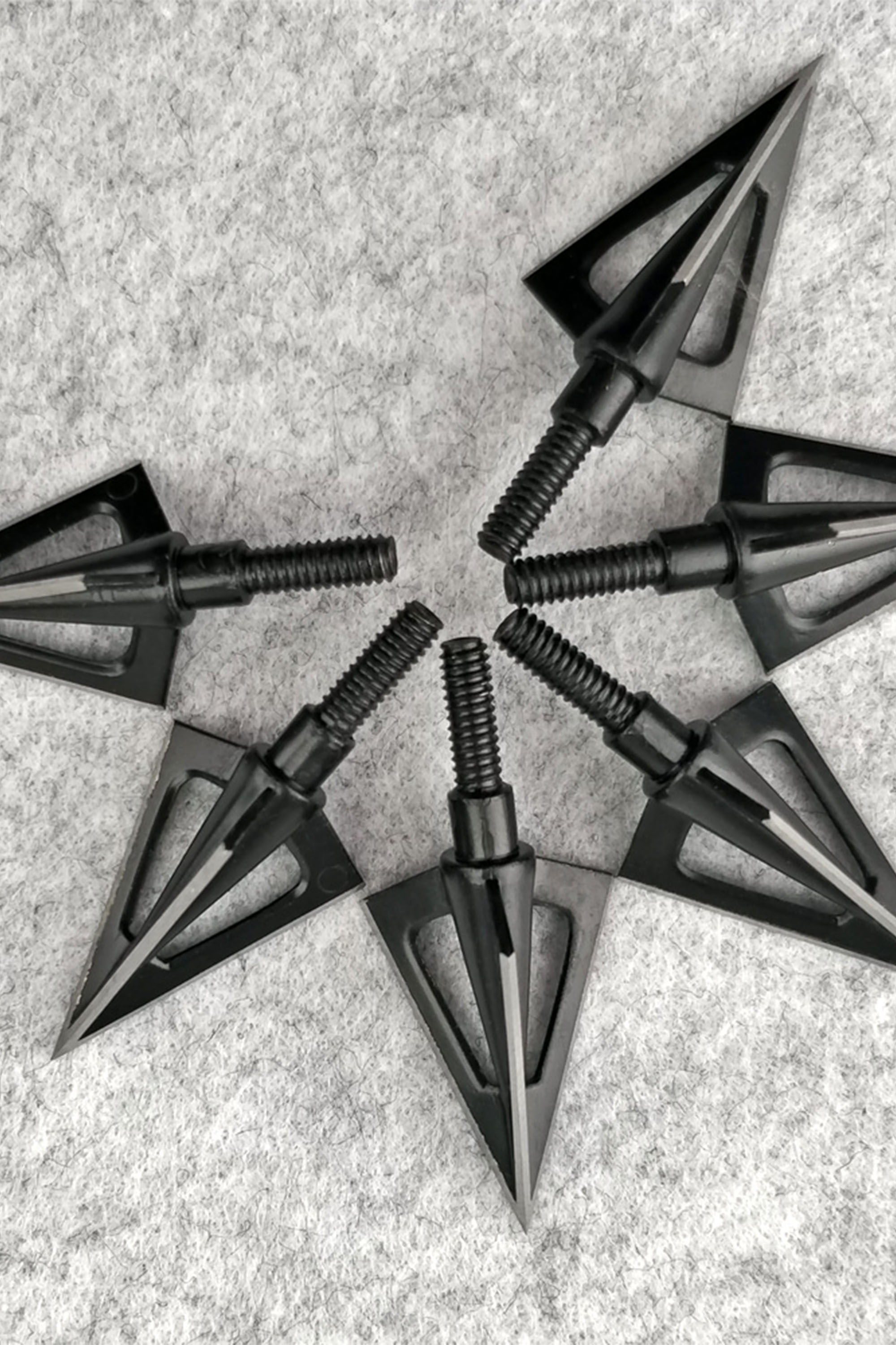 Archery Hunting Arrowheads – 100 Grain, 3-Blade Stainless Steel