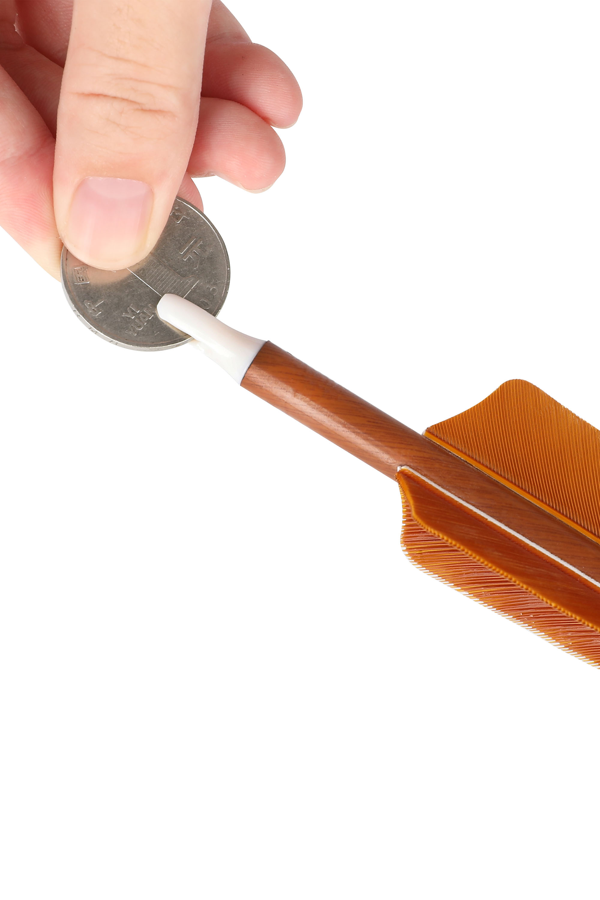 Mixed Carbon Arrows, SP500/600, 4" Brown Shield Feathers, 12-Pack