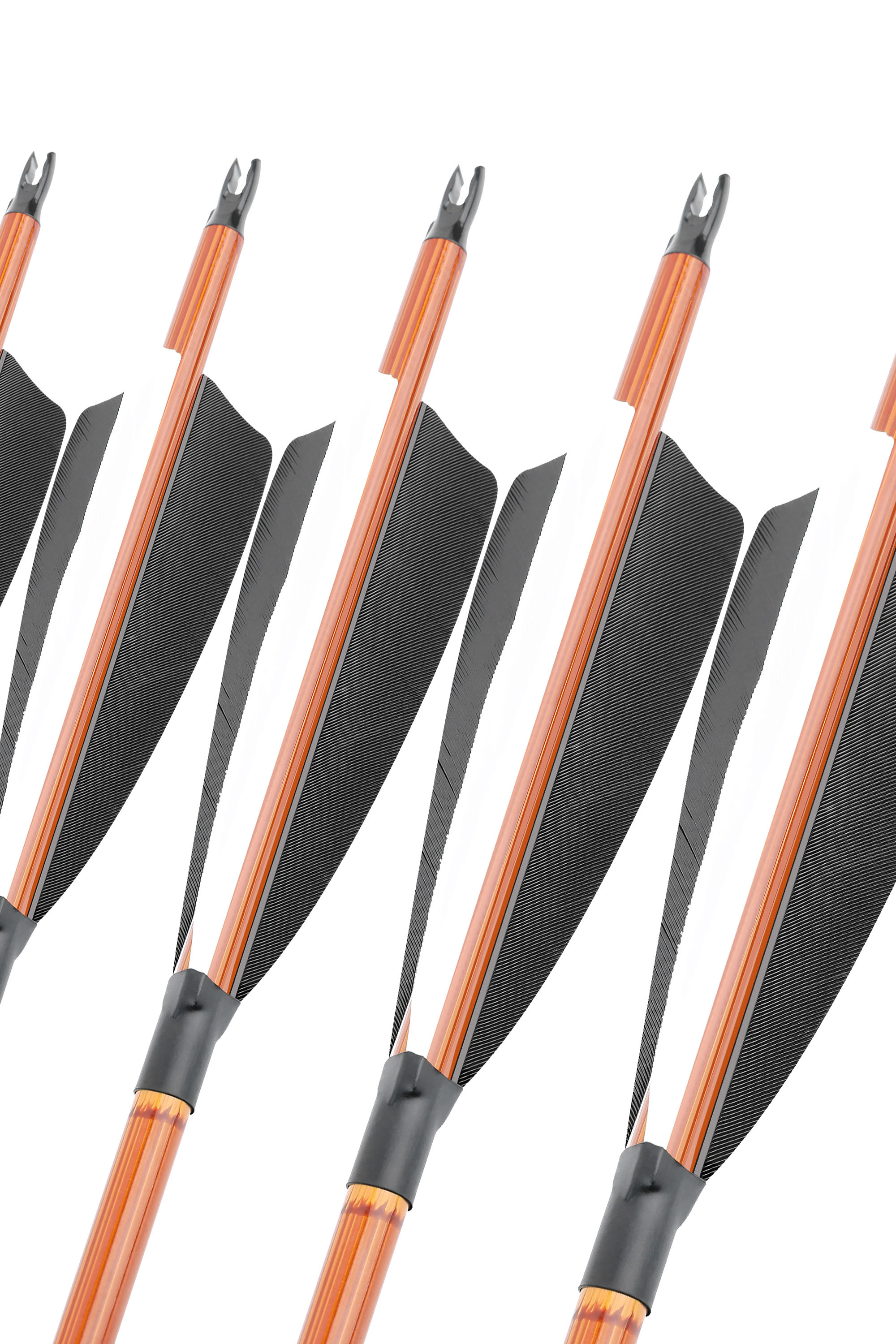 SHARROW Custom Carbon Arrows – 31.6" Total Length, 4" Shield Turkey Feather