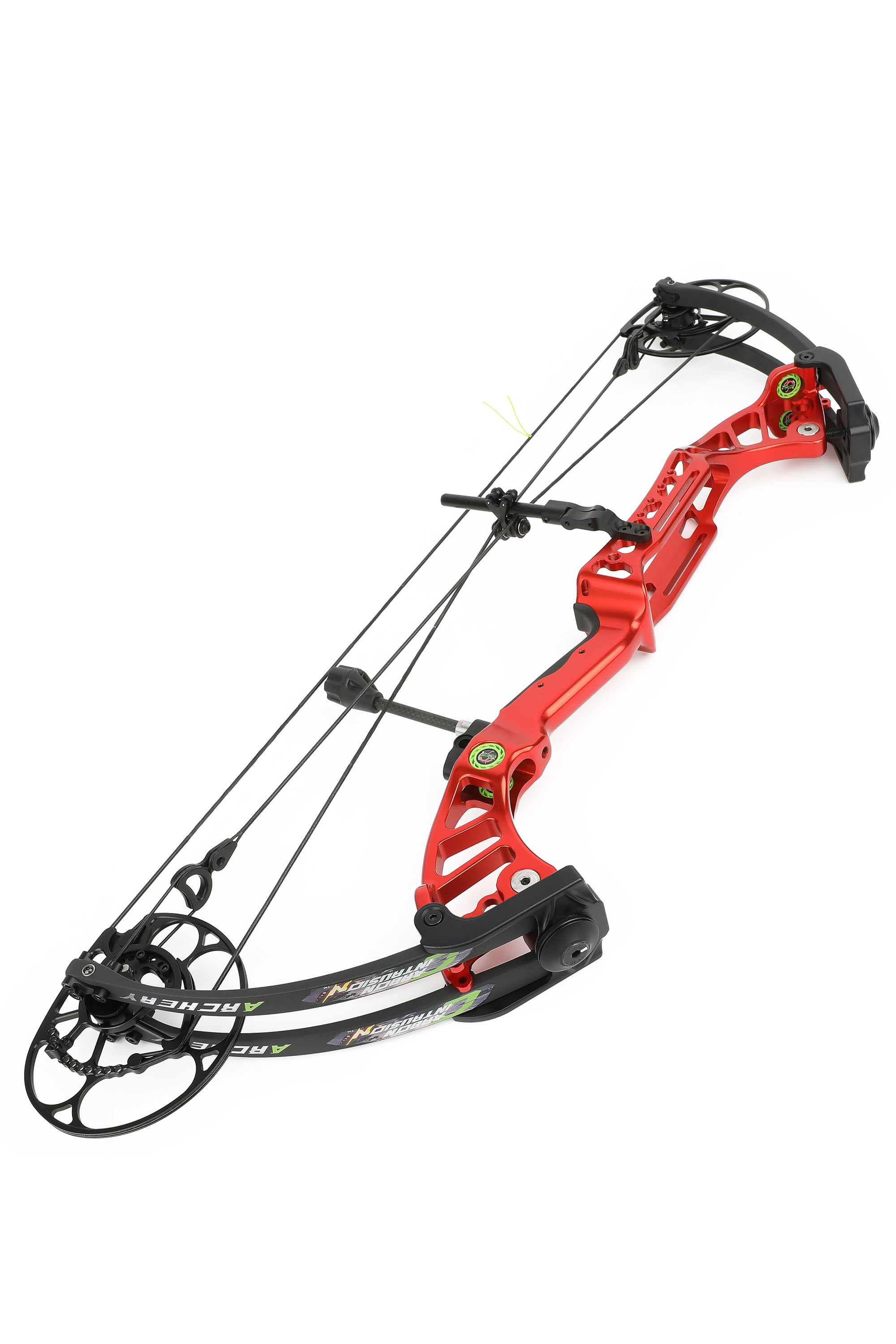 Compound Bow Set (Red) with 85% Let-Off and Hollow Body Design