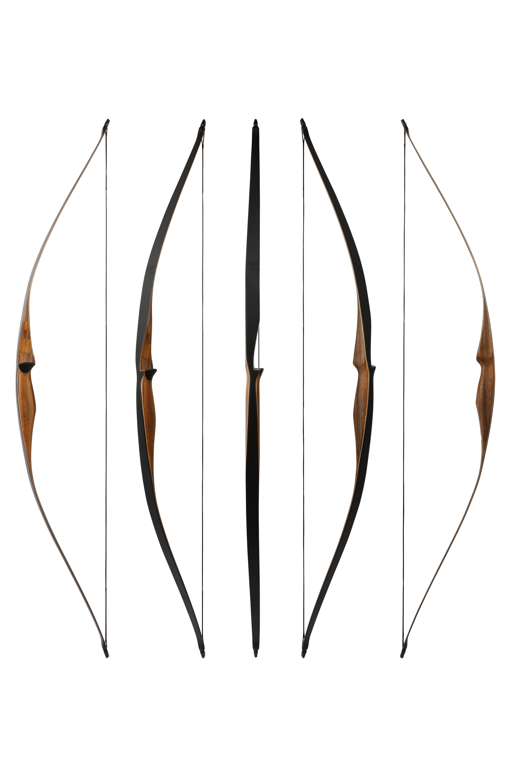 54" Traditional Hunting Longbow 10-35lbs Durable Wooden Bow