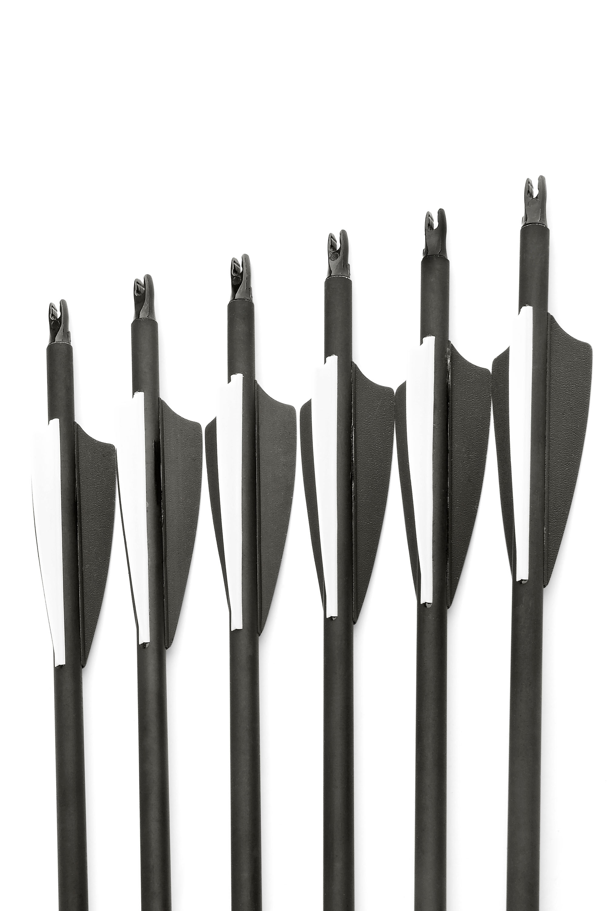 12pcs Archery Mixed Carbon Arrows – 500 Spine 3" Rubber Vanes