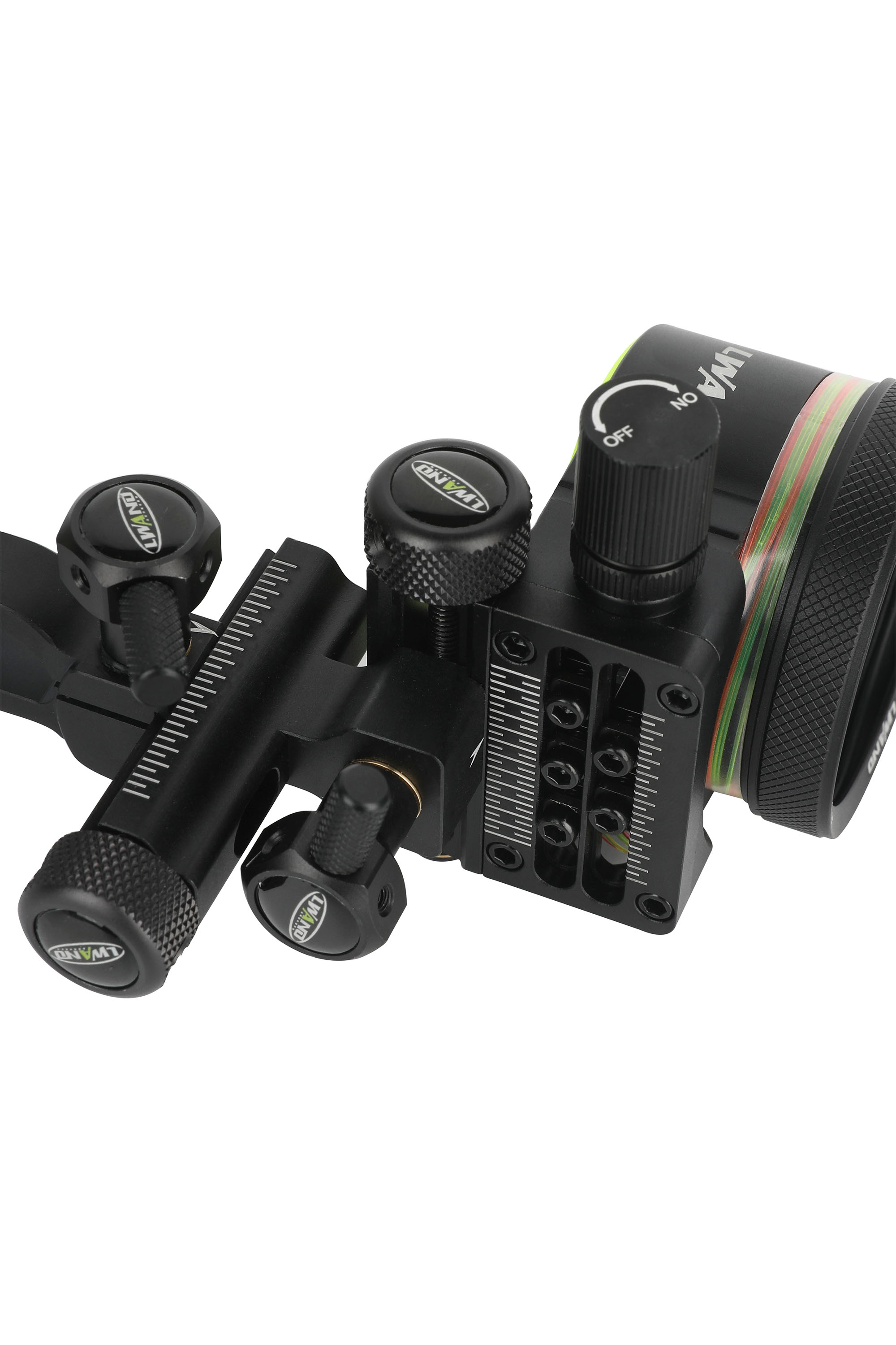 0.019" Fiber Optic Bow Sight, Micro-Adjustable, Right Hand, Black