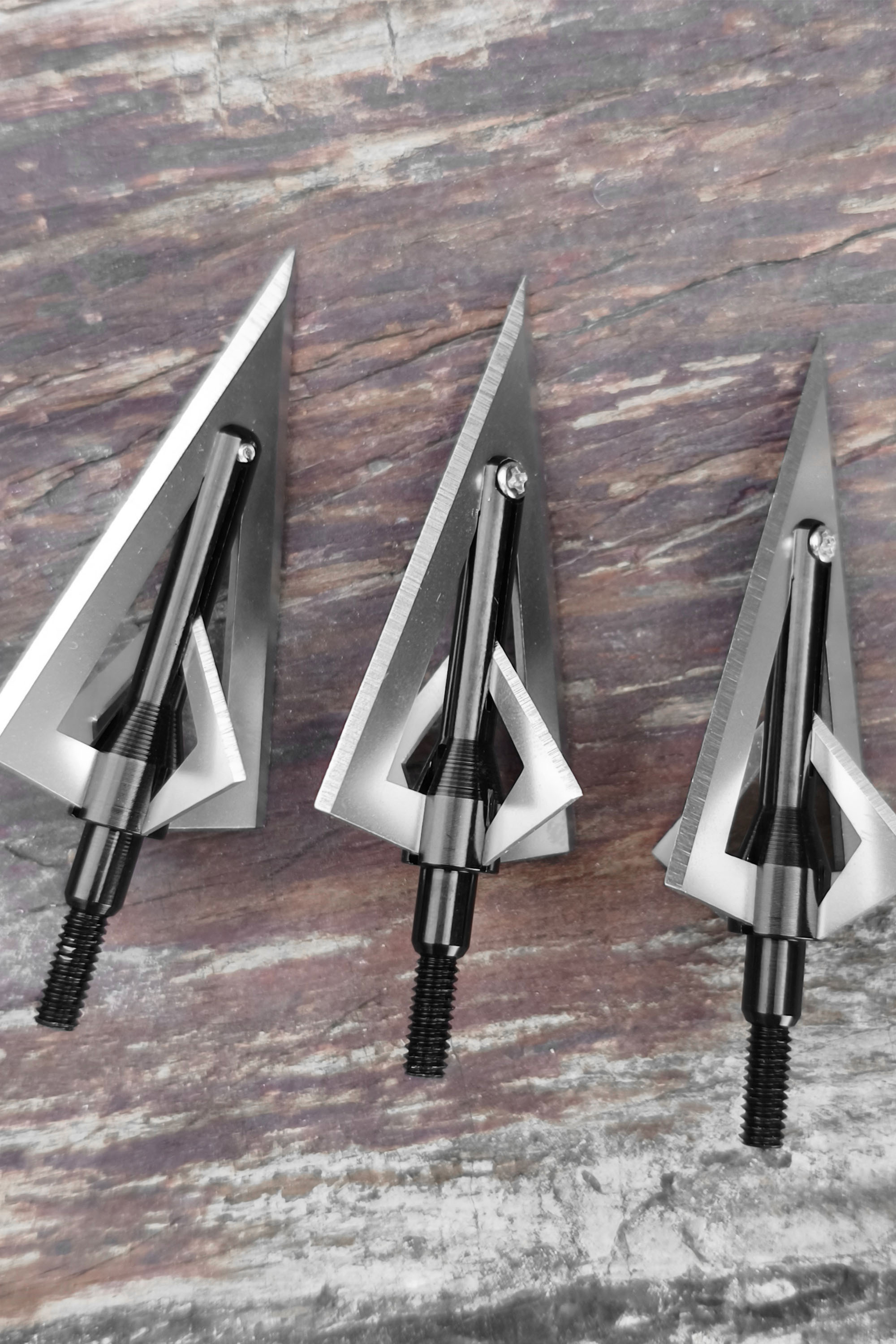 6 Pcs Broadhead Tips – 420 Steel Blades, 6061 Aluminum Shaft