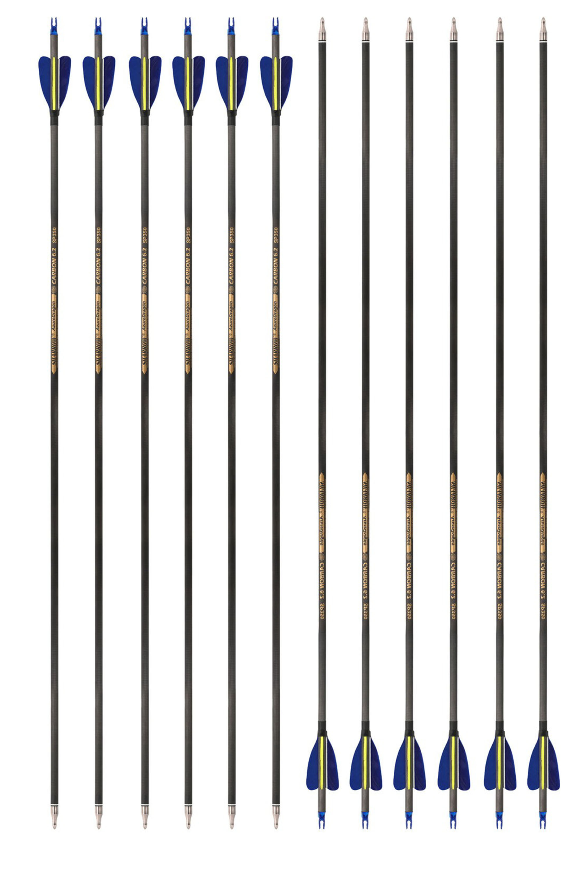 12X Hunting Fletched Arrows Pure Carbon Feather Spine 300-600
