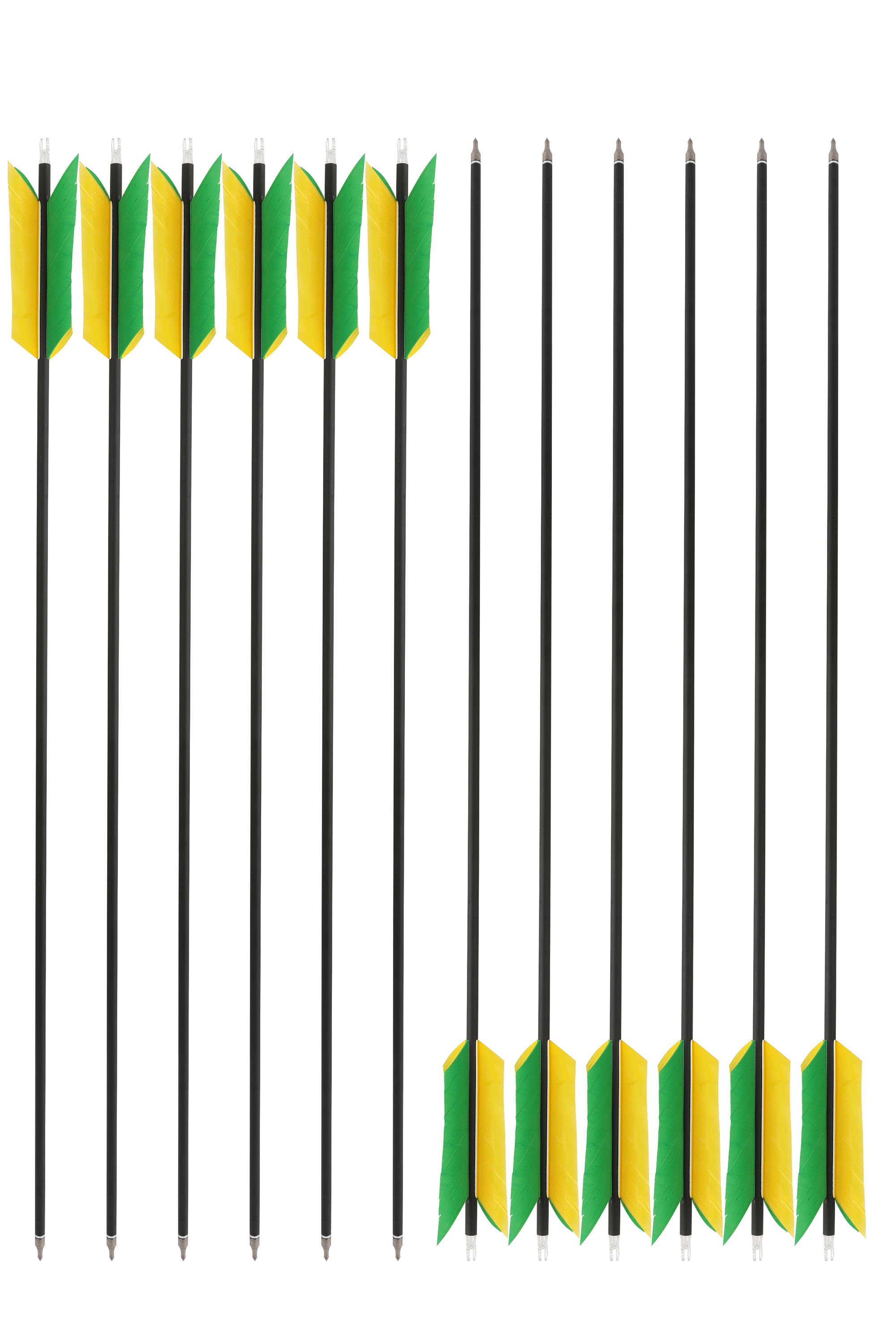 Arrows – 31.5" Length, 4" Flu Flu Feathers, 100-Grain Field Points