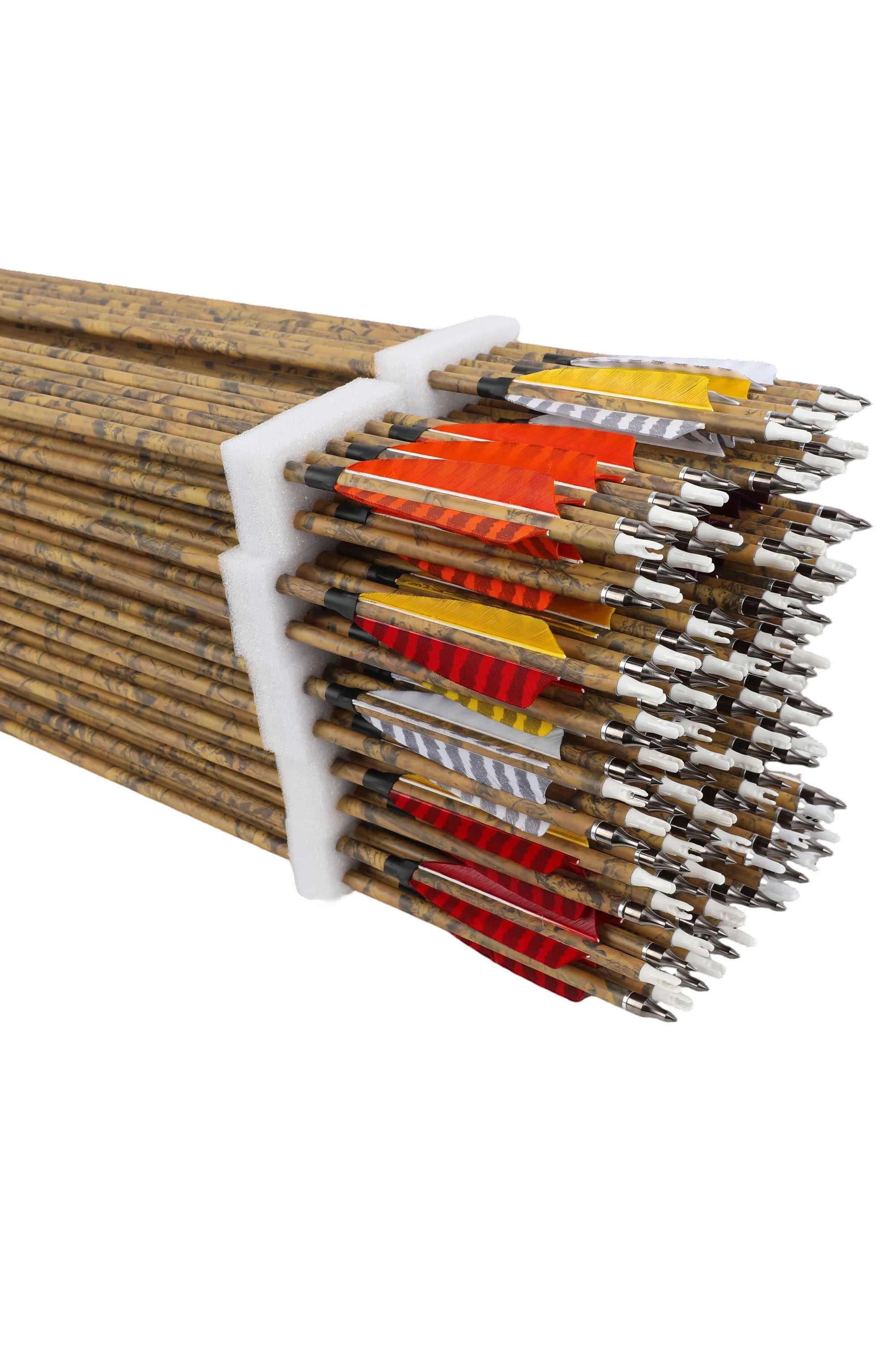 Mixed Carbon Arrows, SP500, 6.2mm Inner Diameter, 12-Pack