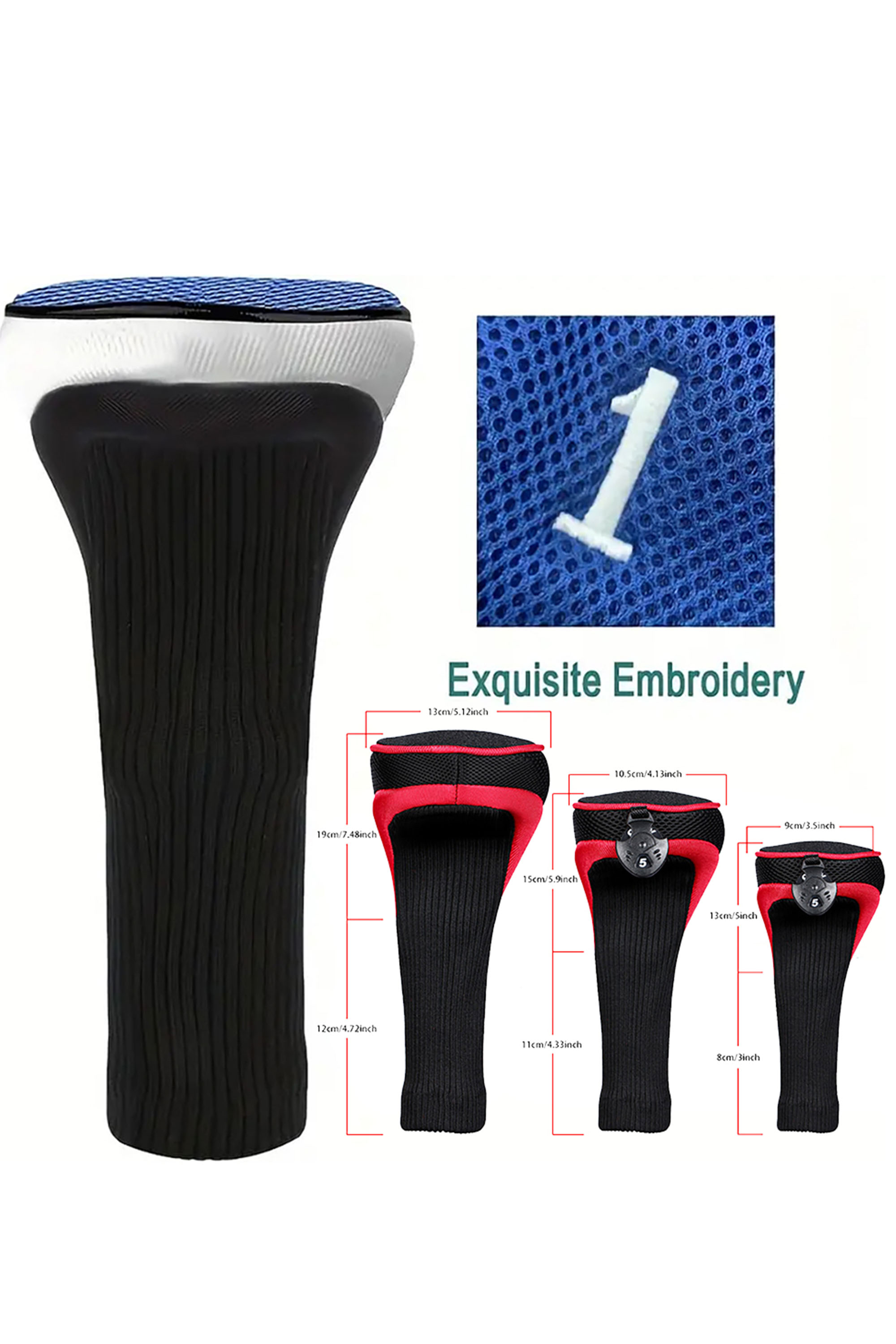 Golf Club Head Cover Driver Fairway Hybrid Headcovers Tags Protection