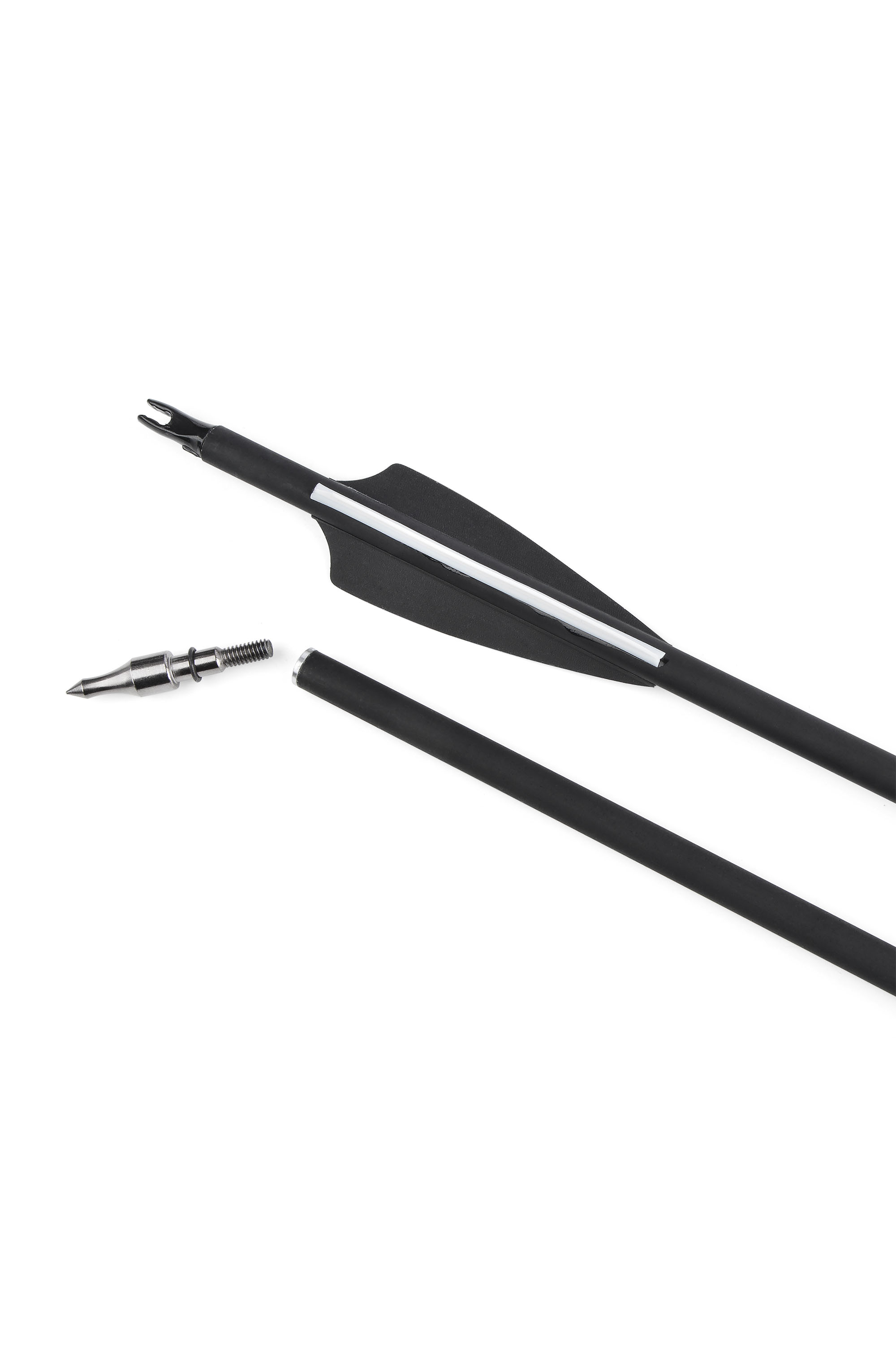 12pcs Archery Mixed Carbon Arrows – 500 Spine 3" Rubber Vanes