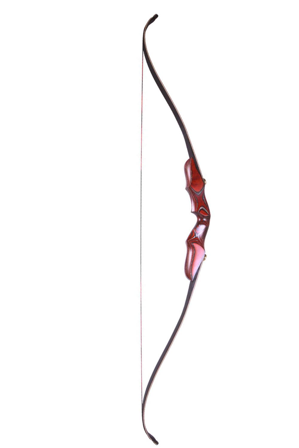 58" Wooden Traditional Recurve Bow ILF Takedown 20–50 lbs