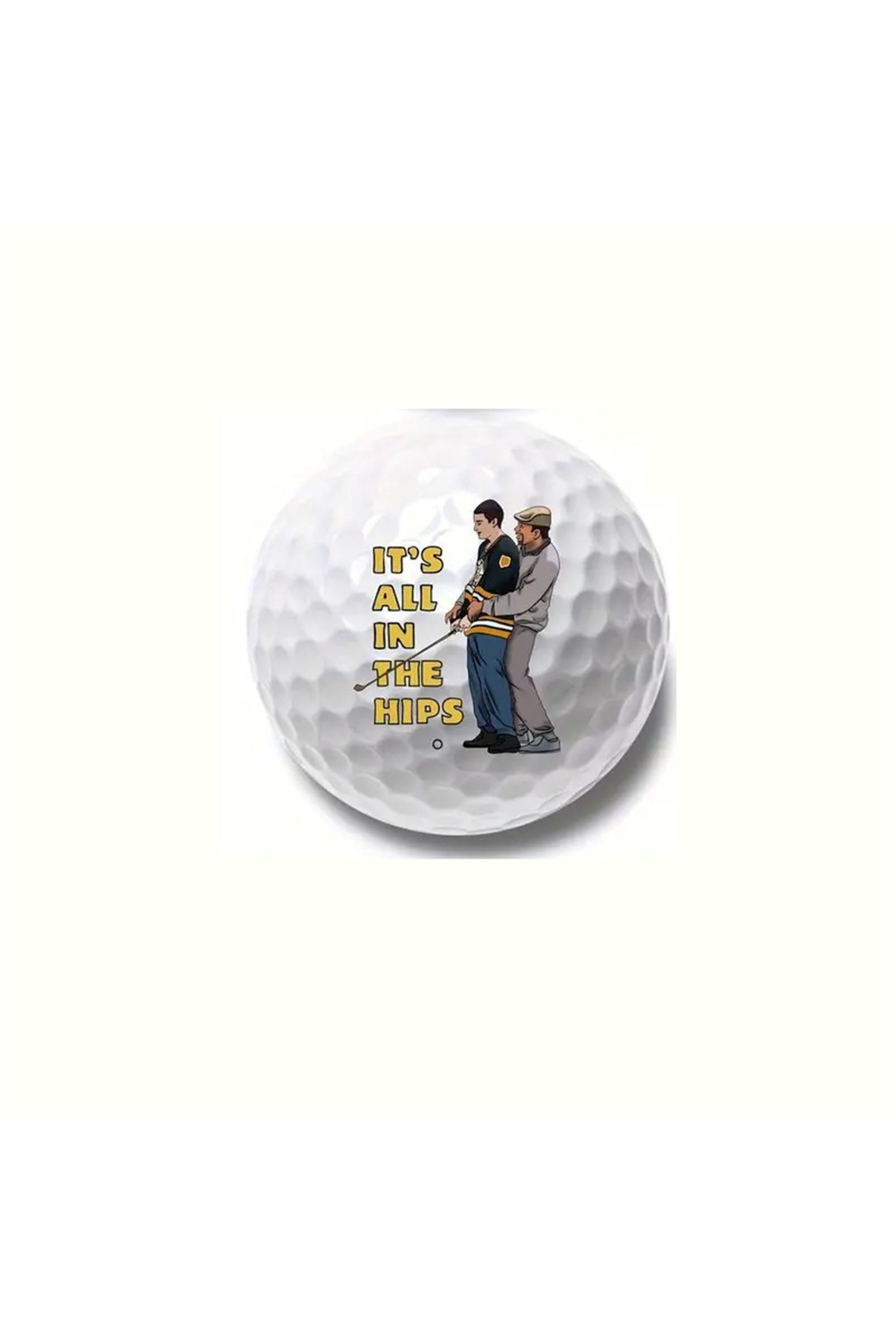 4-Pack Funny Pattern Golf Balls, Novelty Gift for Dad and Boyfriend