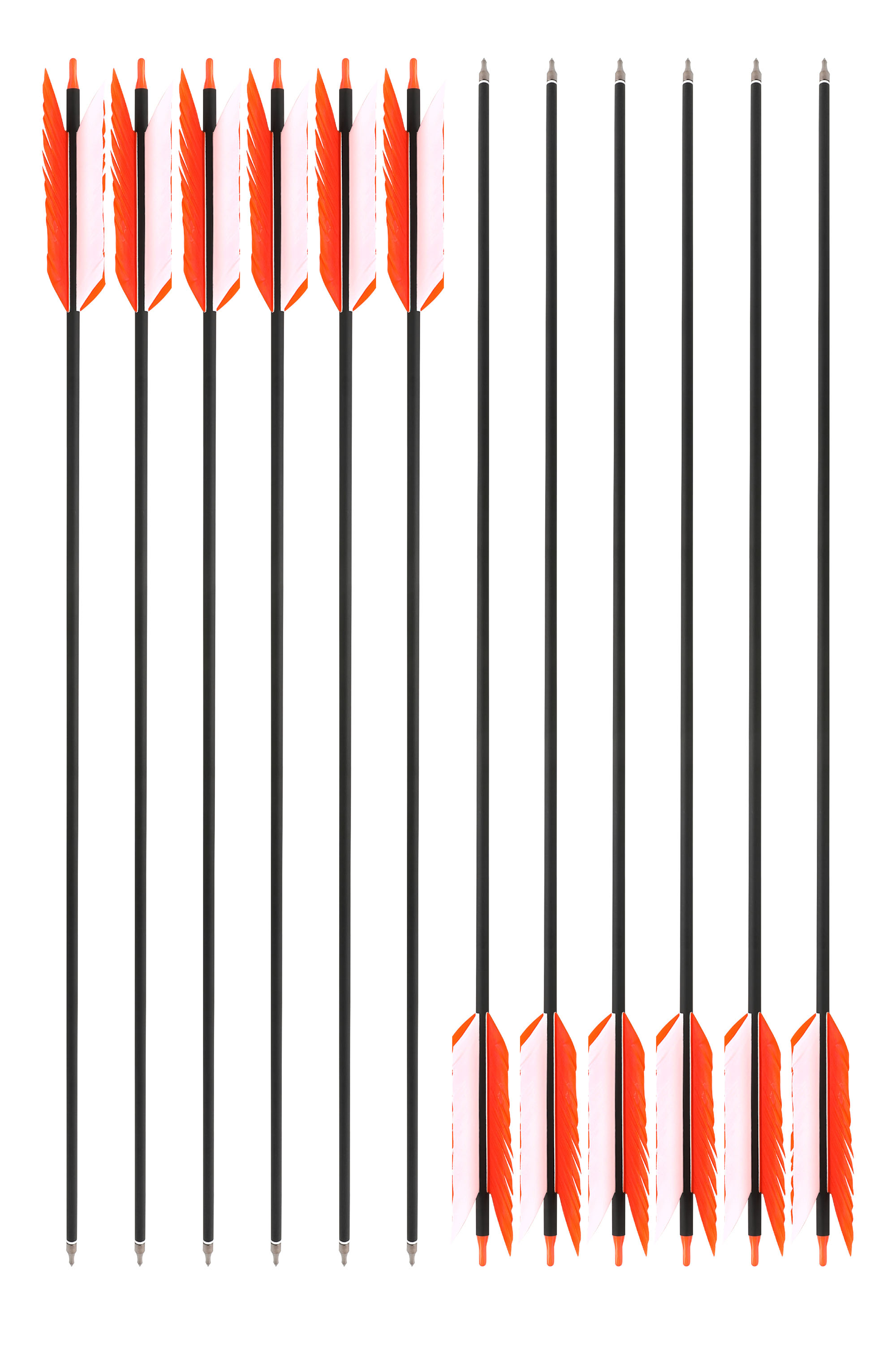 Arrows – 31.5" Length, 4" Flu Flu Feathers, 100-Grain Field Points