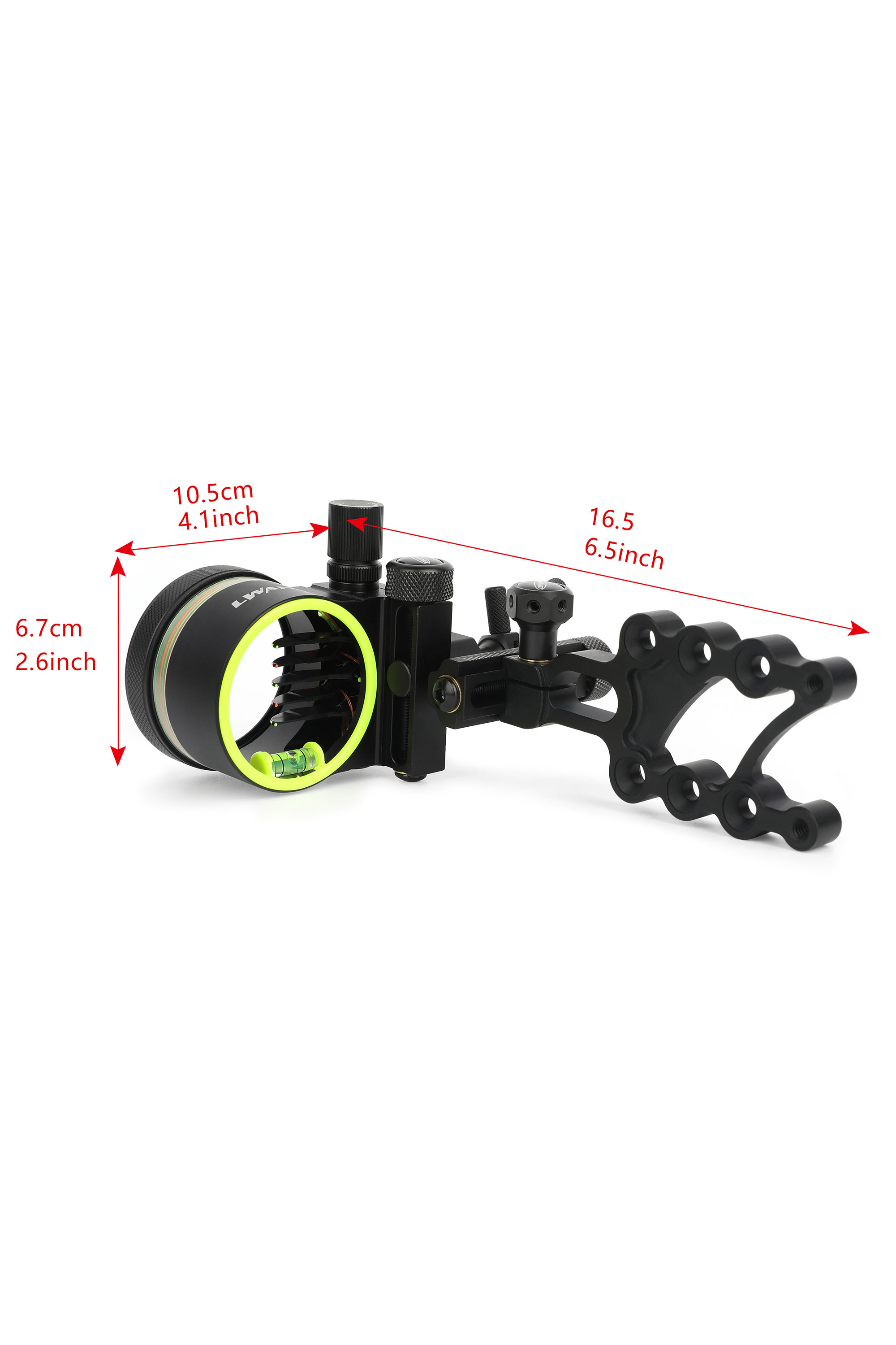 0.019" Fiber Optic Bow Sight, Micro-Adjustable, Right Hand, Black