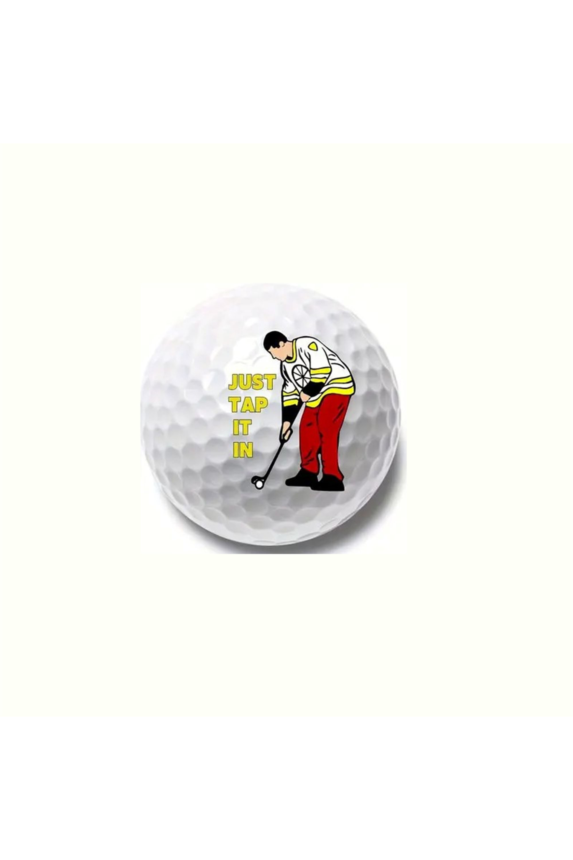 4-Pack Funny Pattern Golf Balls, Novelty Gift for Dad and Boyfriend