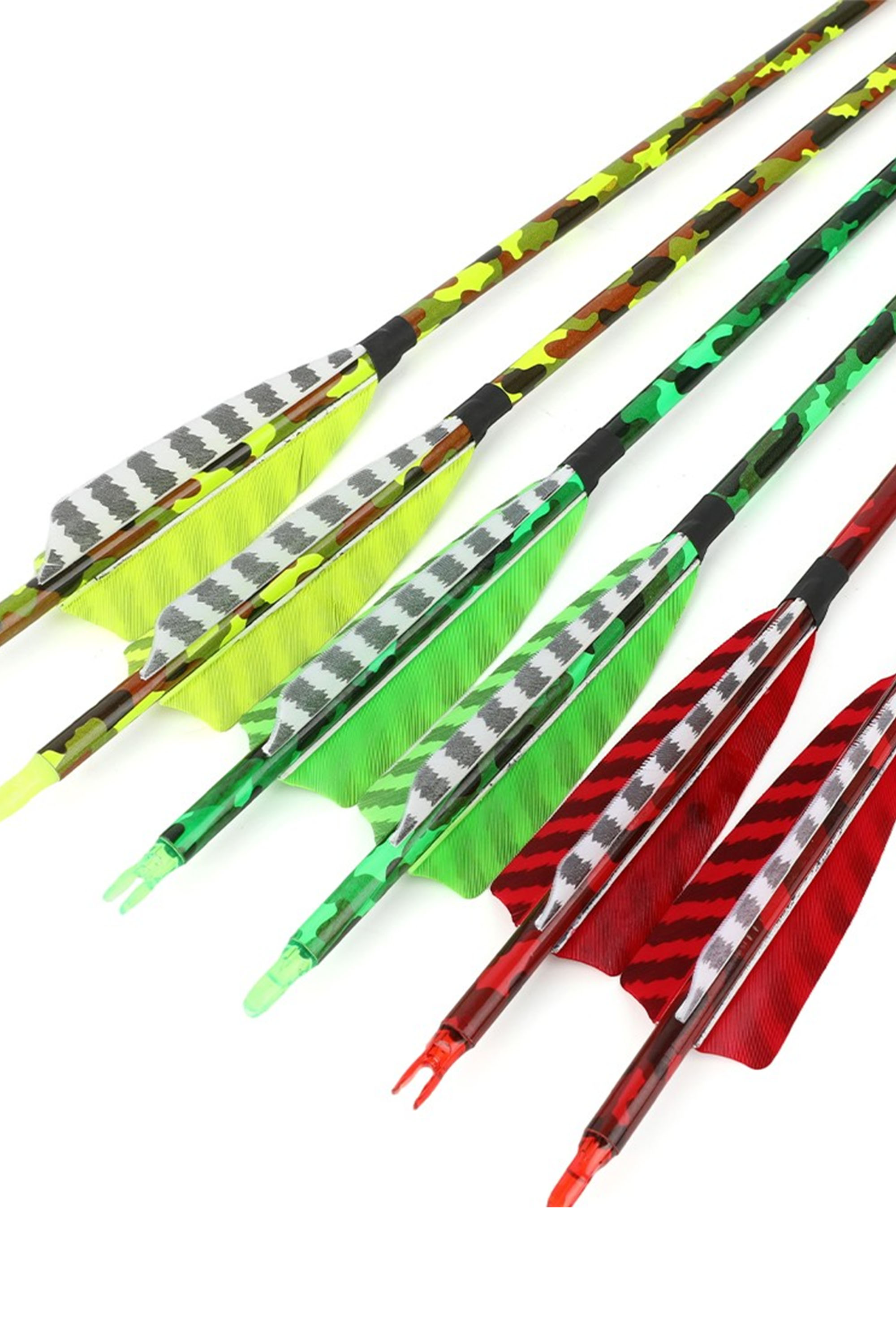 Carbon Archery Arrows with 4" Turkey Feathers 12-Pack Hunting