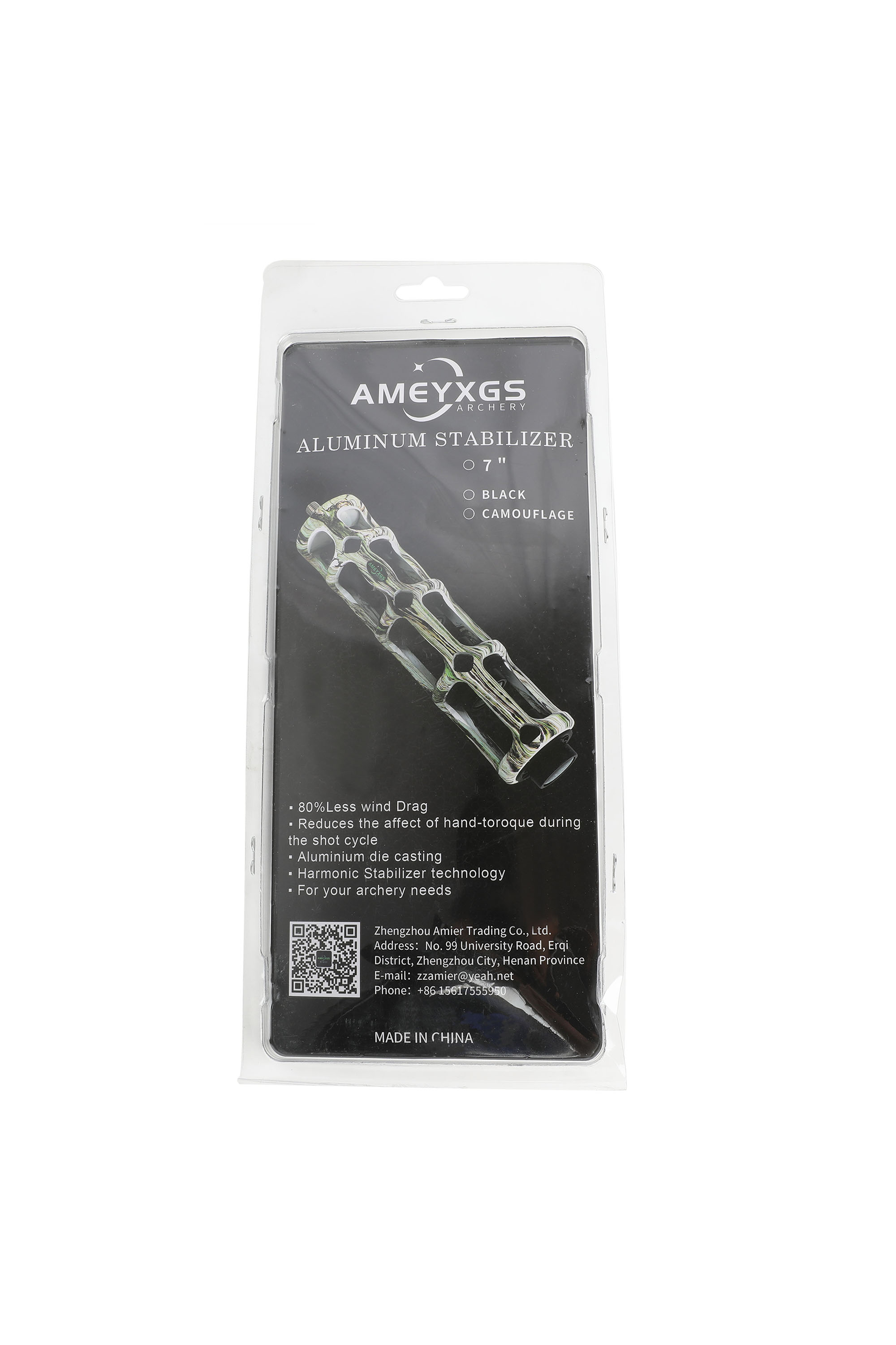 6-Inch Archery Bow Stabilizer, ABS Rubber Vibration Dampener