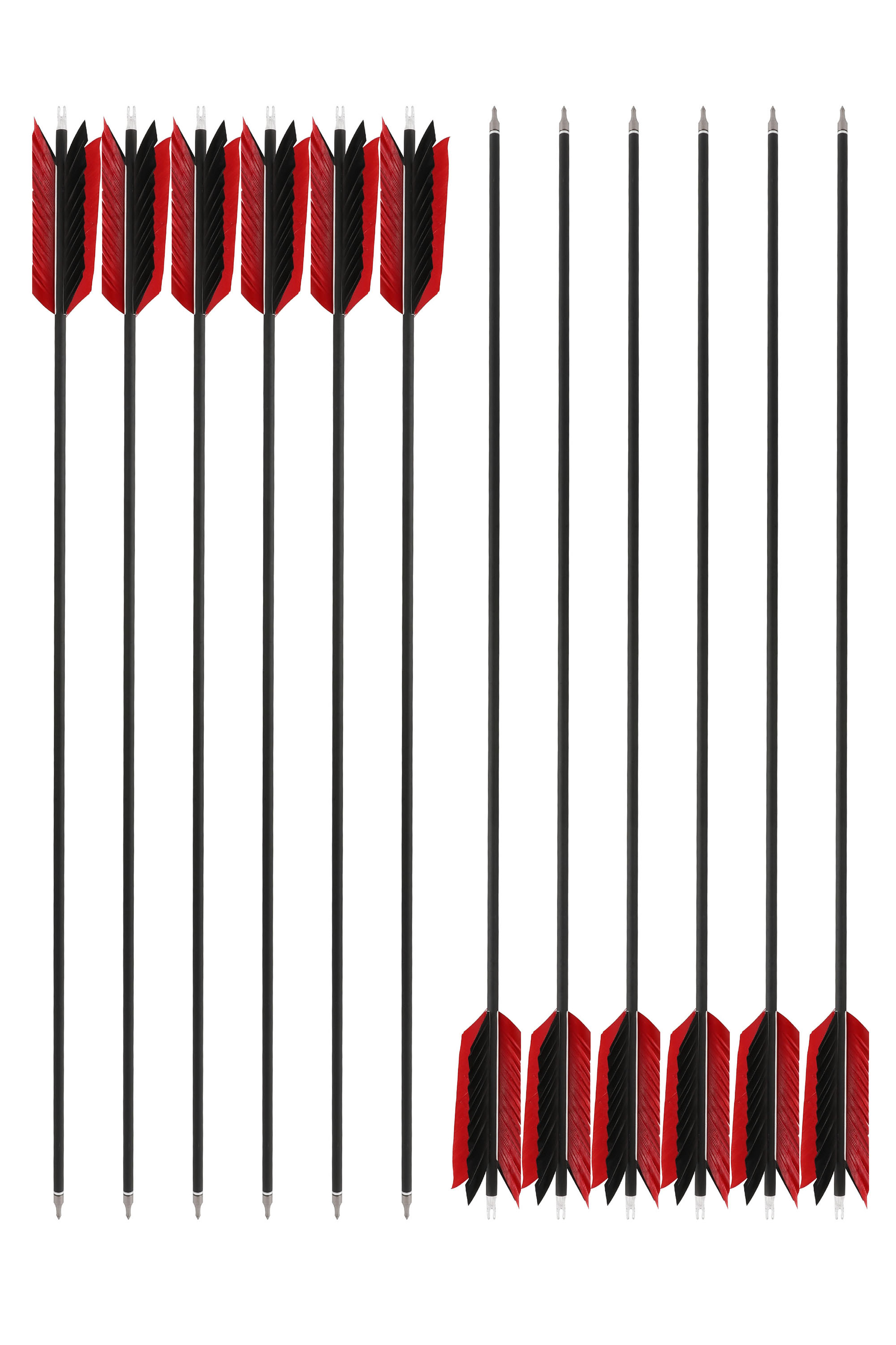 Arrows – 31.5" Length, 4" Flu Flu Feathers, 100-Grain Field Points