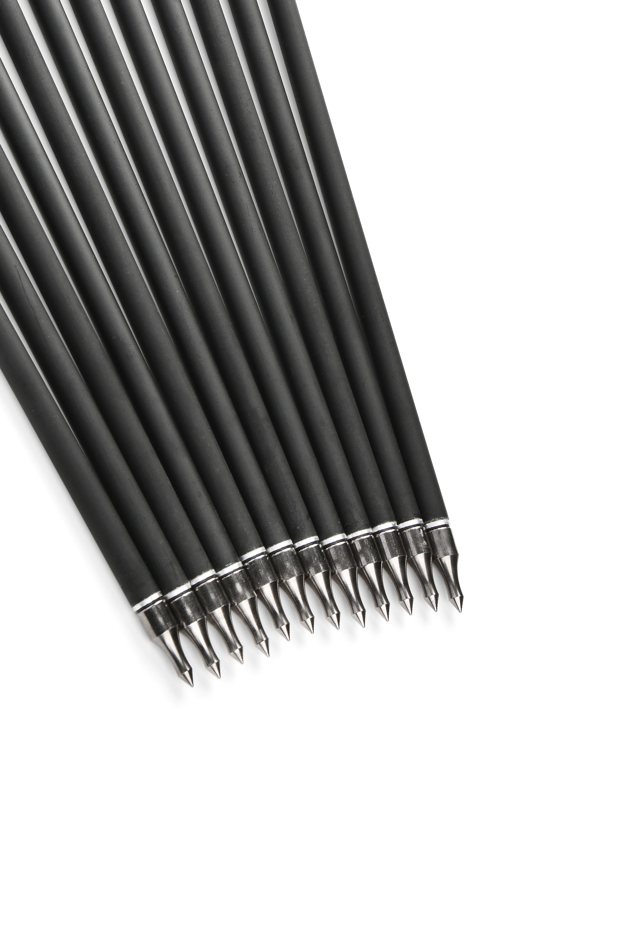 12pcs Archery Mixed Carbon Arrows – 500 Spine 3" Rubber Vanes