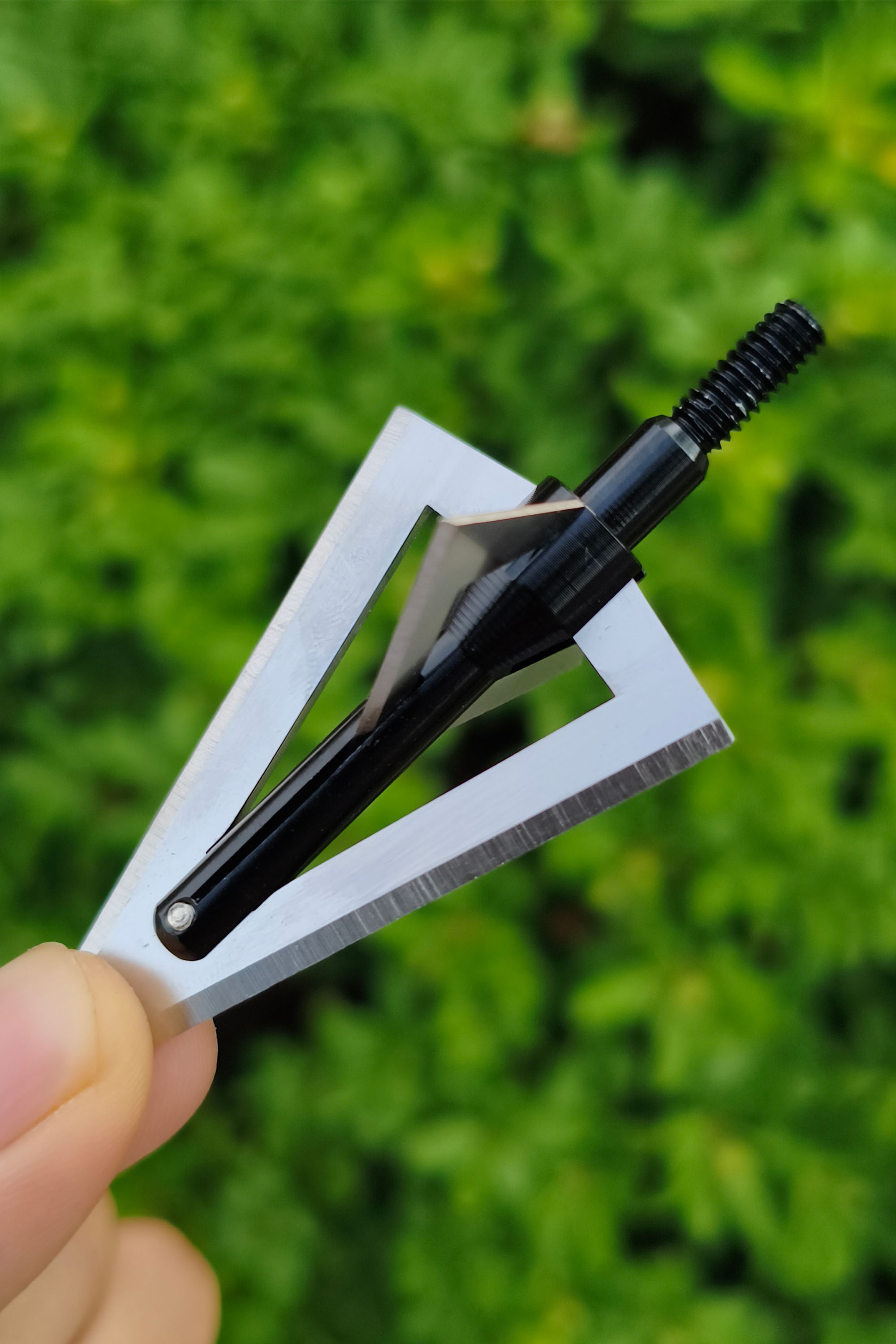 6 Pcs Broadhead Tips – 420 Steel Blades, 6061 Aluminum Shaft