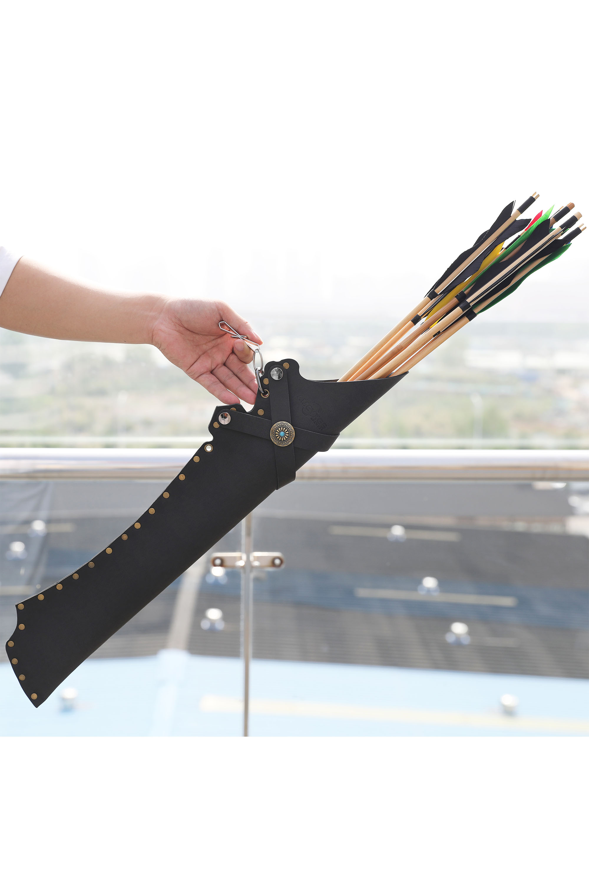 Leather Archery Hip Quiver Adjustable Arrow Holder