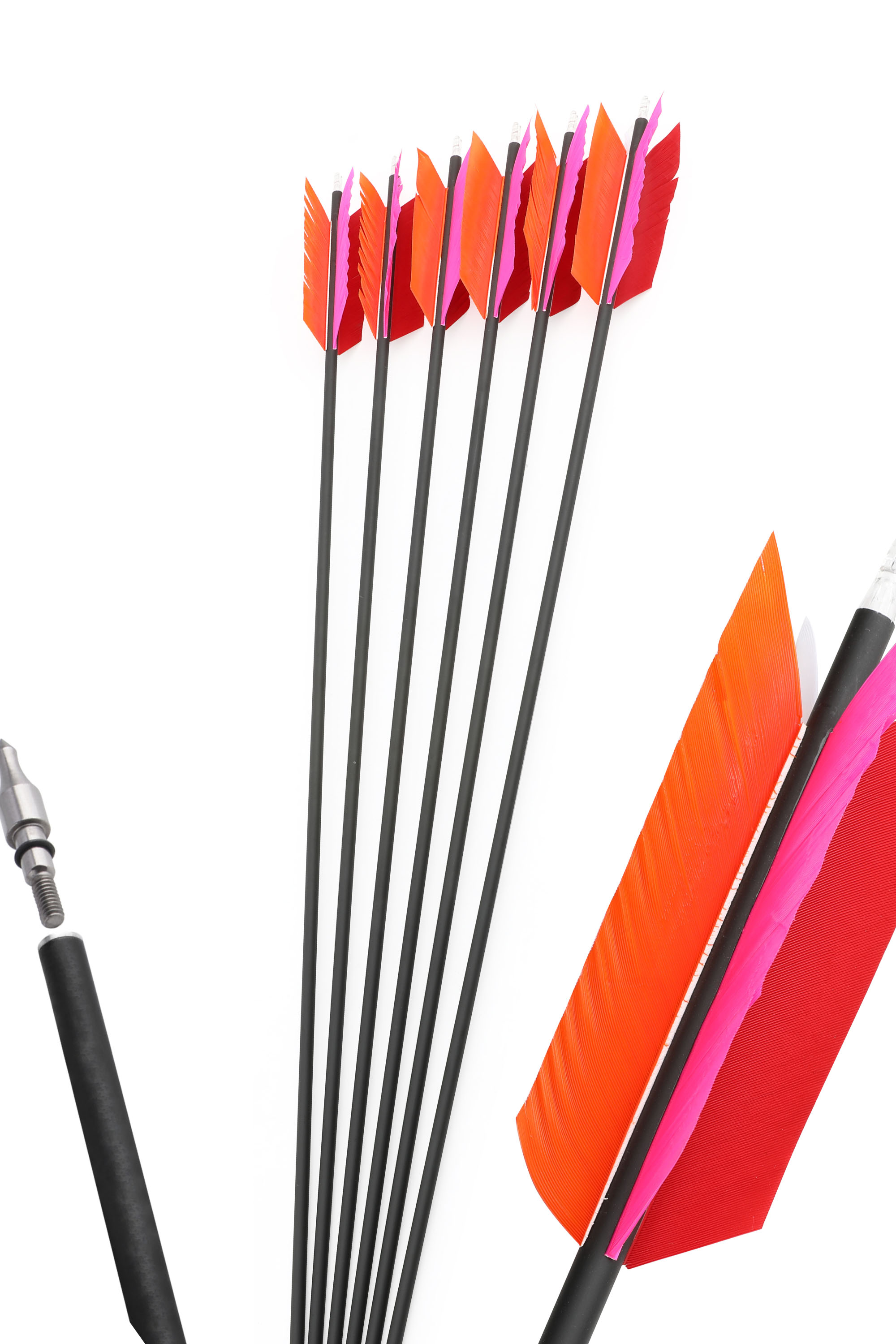 Arrows – 31.5" Length, 4" Flu Flu Feathers, 100-Grain Field Points