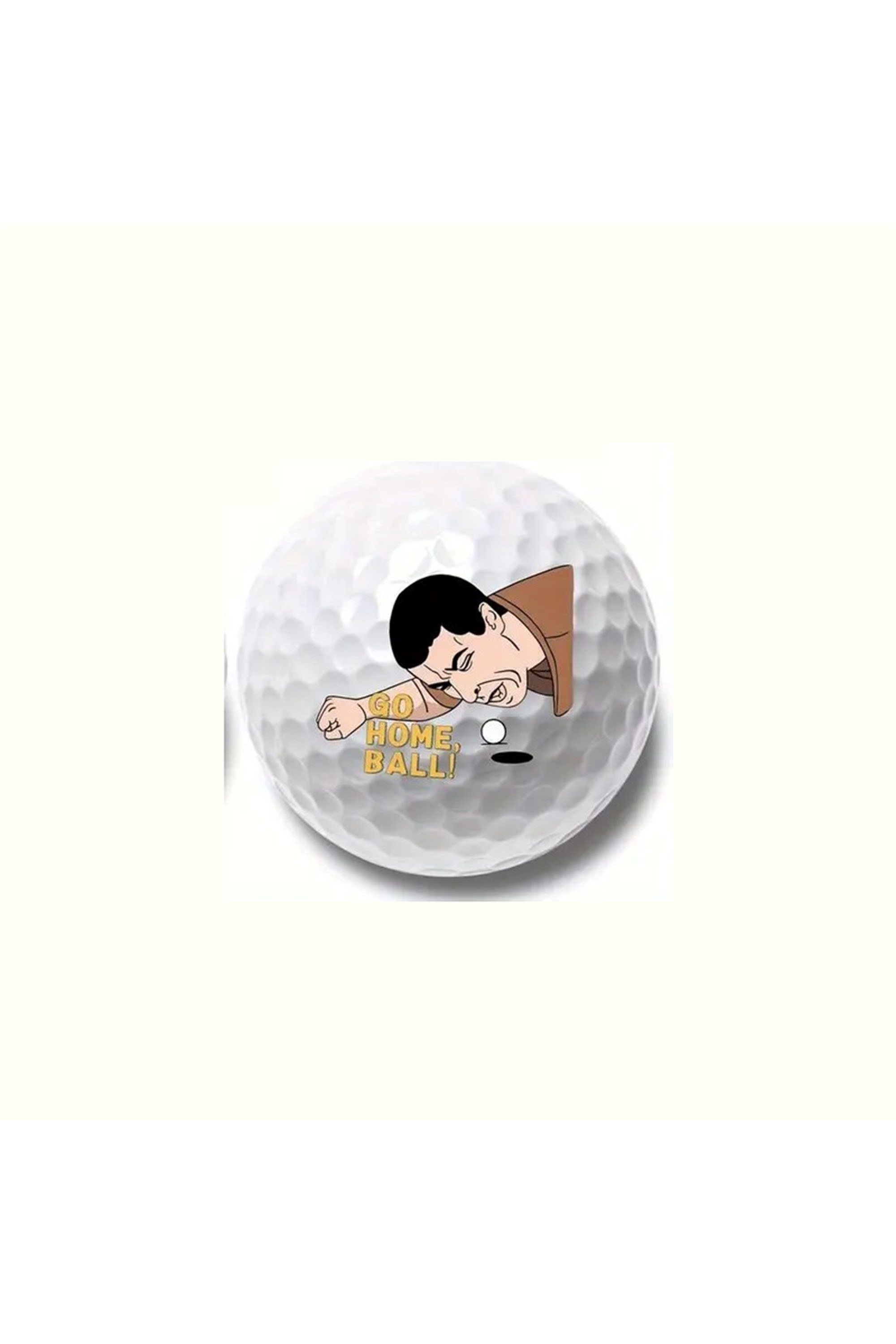 4-Pack Funny Pattern Golf Balls, Novelty Gift for Dad and Boyfriend