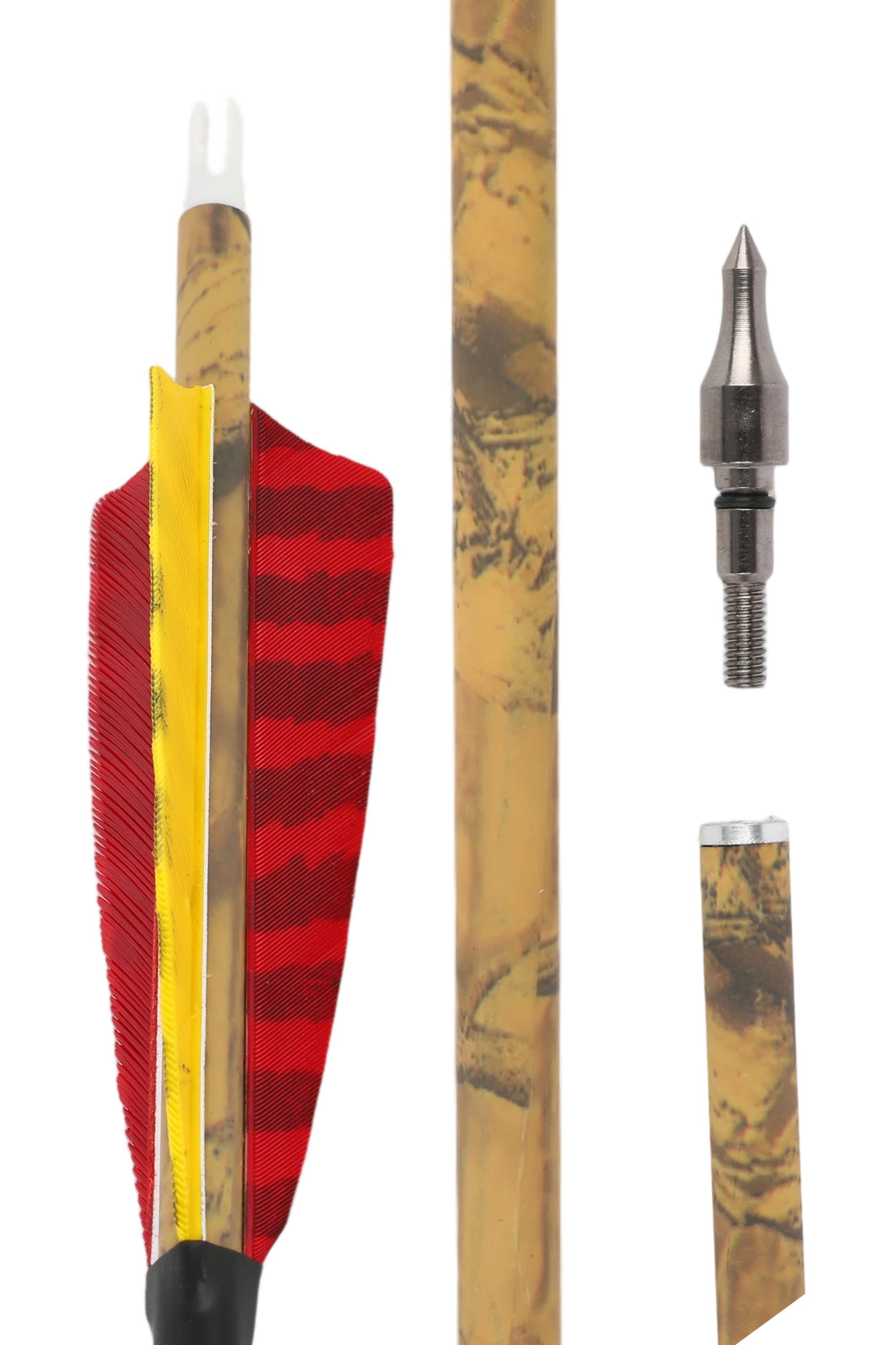 Mixed Carbon Arrows, SP500, 6.2mm Inner Diameter, 12-Pack