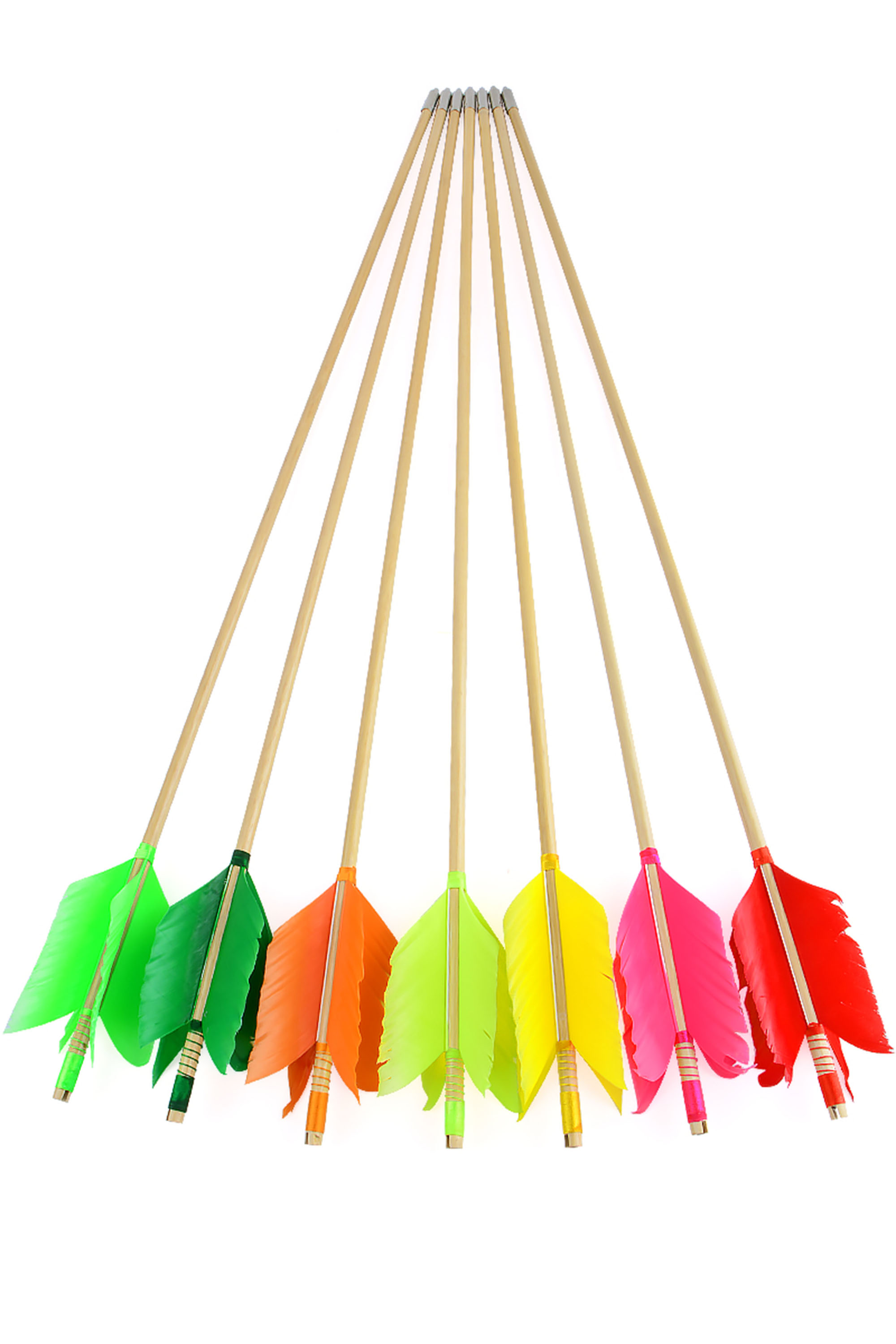 81.5cm Indonesian White Wood Arrows, 4-Turkey Feather Fletching