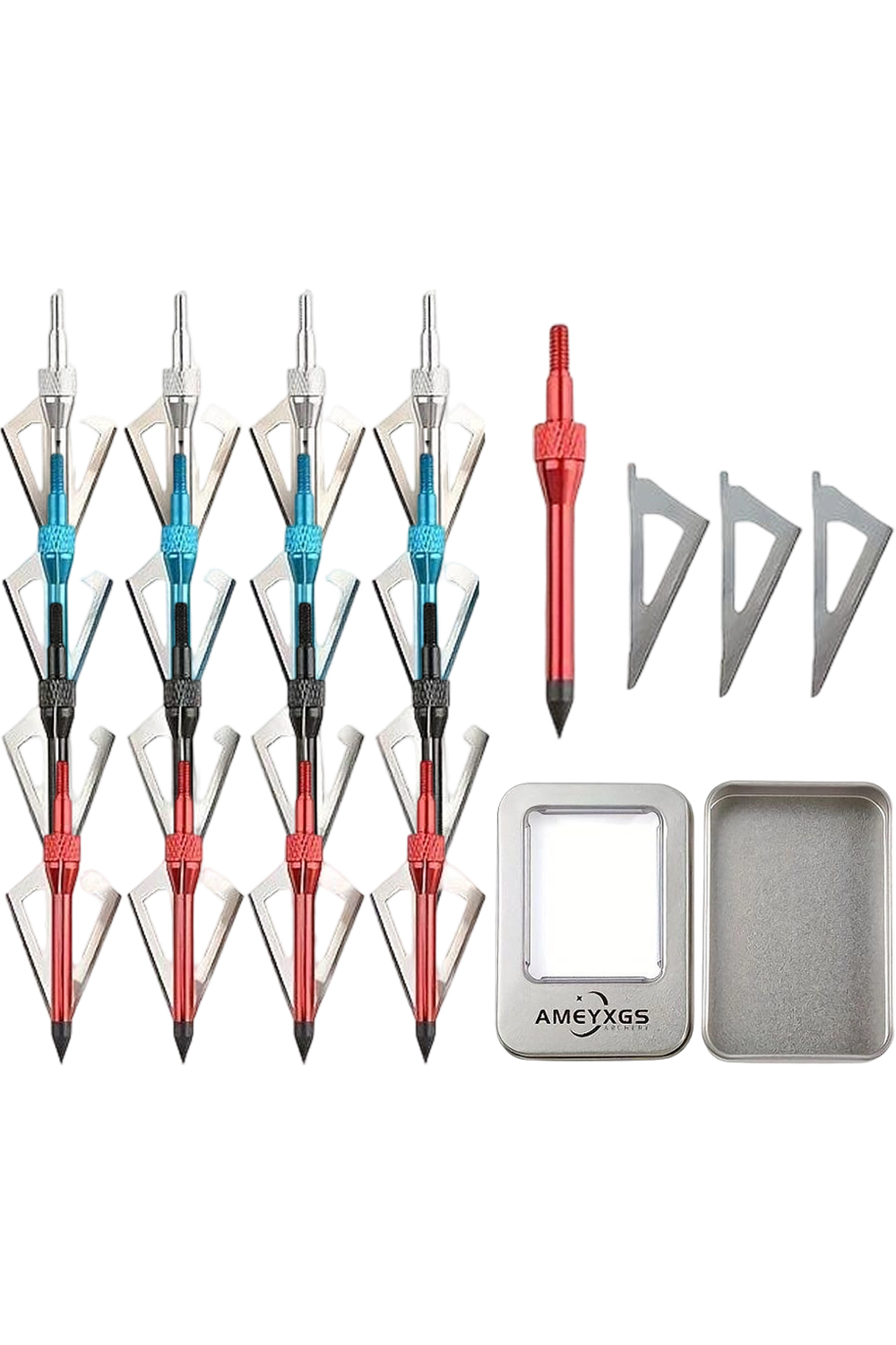 Lokearchery 100 Grain Stainless Steel Hunting Arrowheads