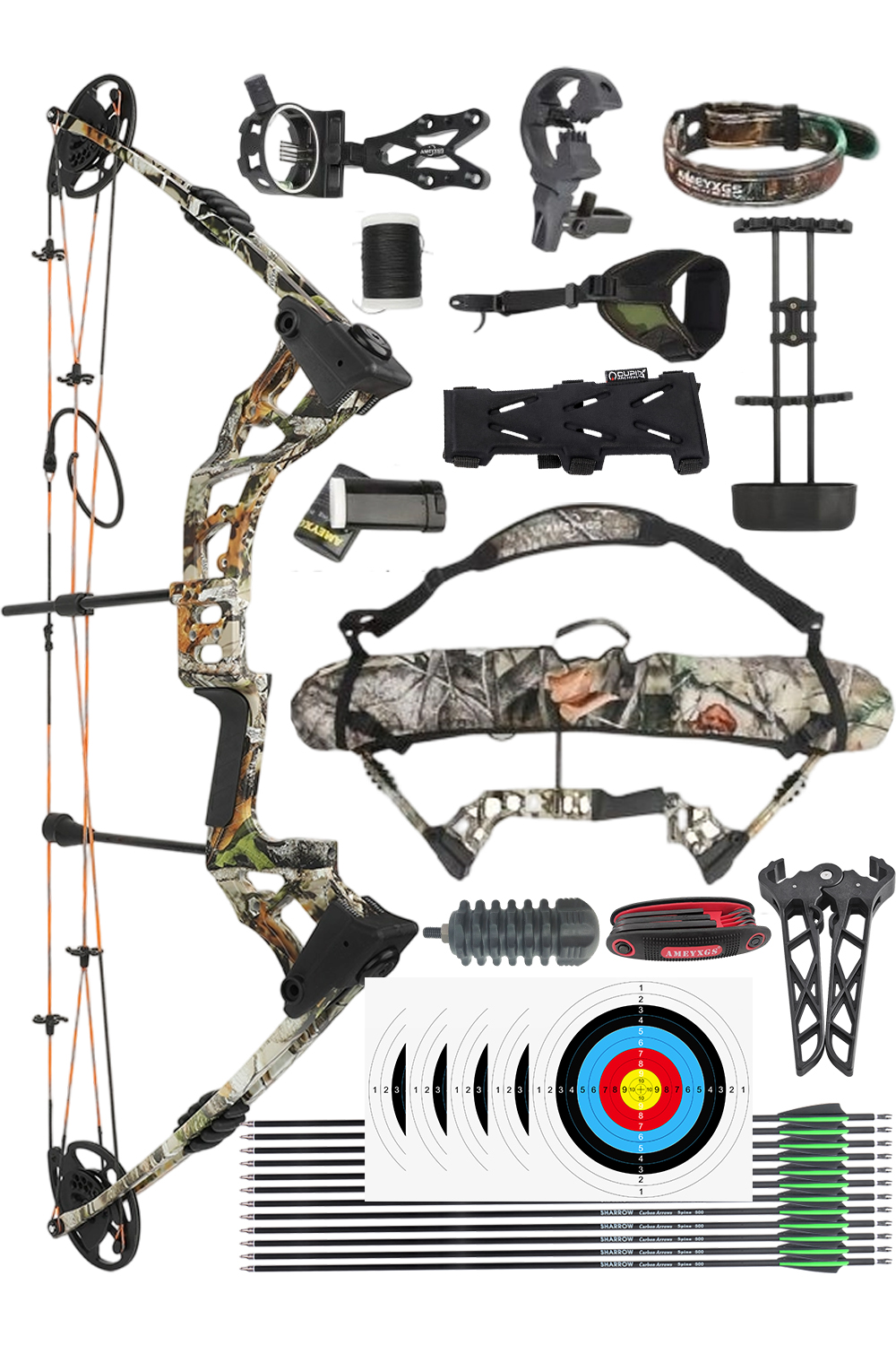 Junxing M121A 0-70Lbs Aluminum Alloy Hunting Compound Bow Set