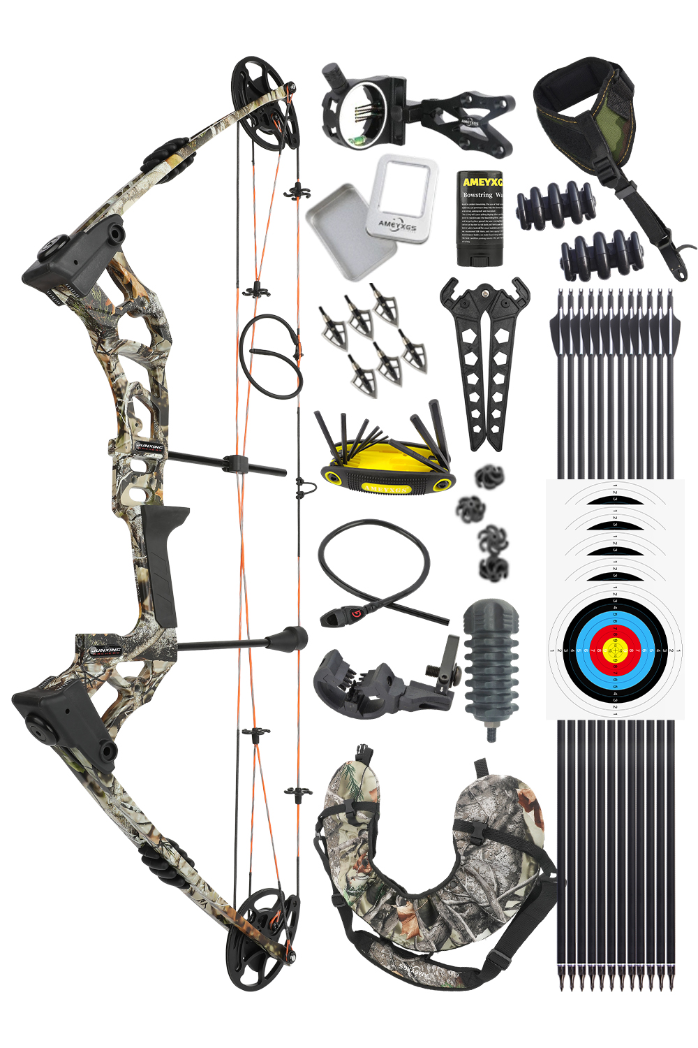 Junxing M121A 0-70Lbs Aluminum Alloy Hunting Compound Bow Set