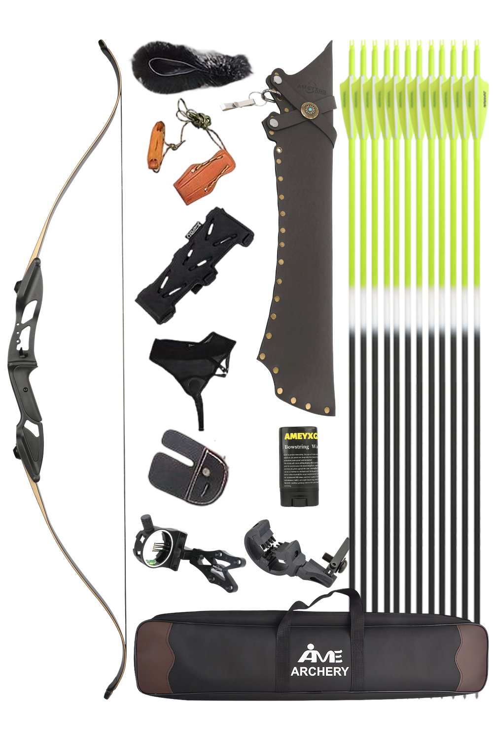 Junxing F179 40-45Lbs Takedown Hunting Recurve Bow Set