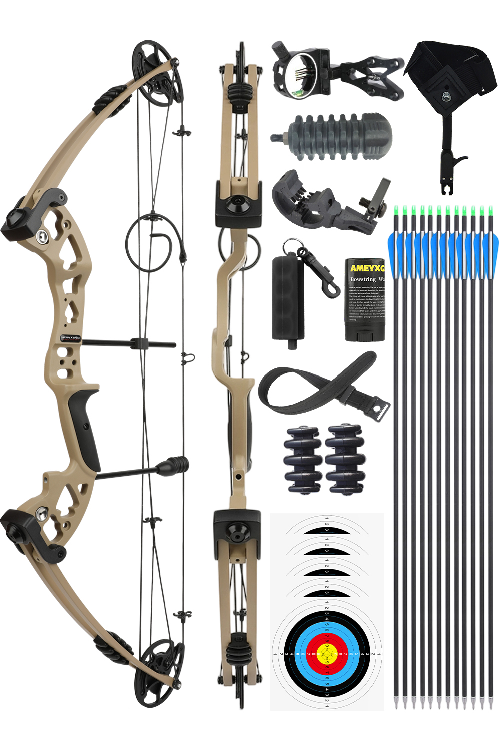 Junxing M131 30-55Lbs CNC Compound Bow Adjustable Hunting & Target Bow
