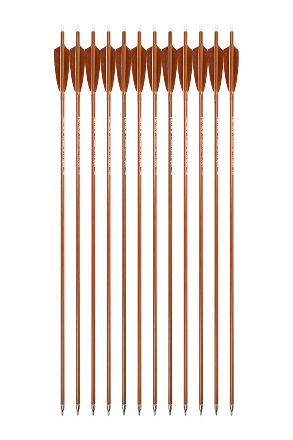 Sharrow 30 inch Archery ID 6.2mm Wood Grain Carbon Arrows