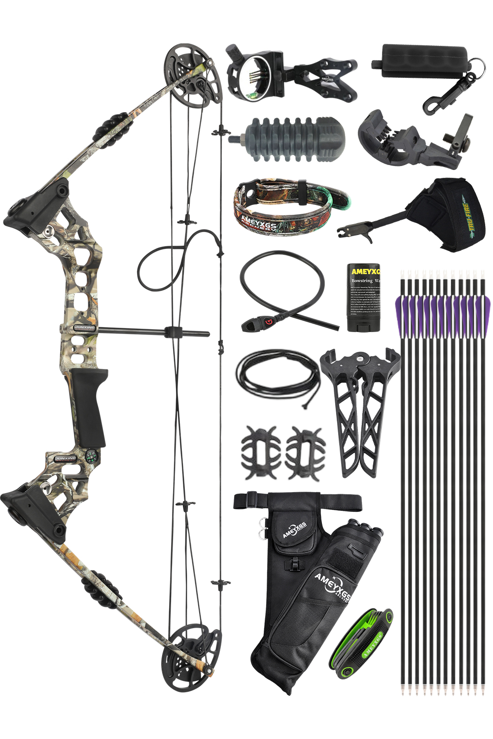 Junxing Dragon X8 20-70Lbs CNC Adjustable Compound Bow Set