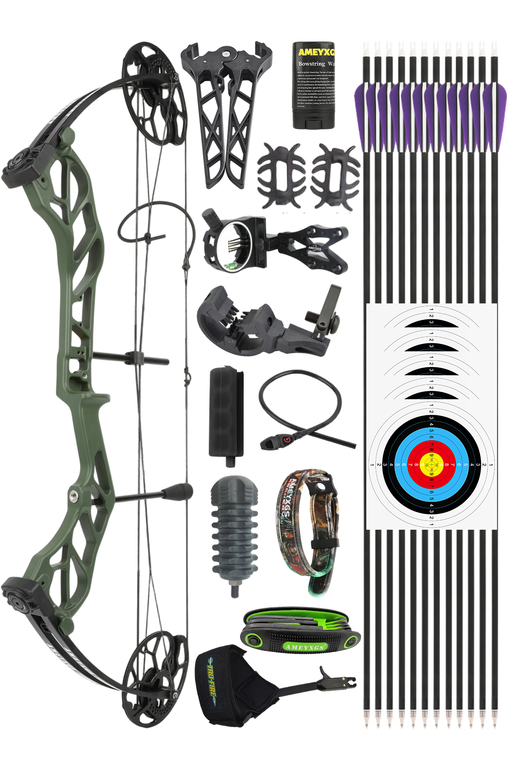 Ameyxgs Celestial E8 19-70Lbs Aluminum Alloy Compound Bow Set