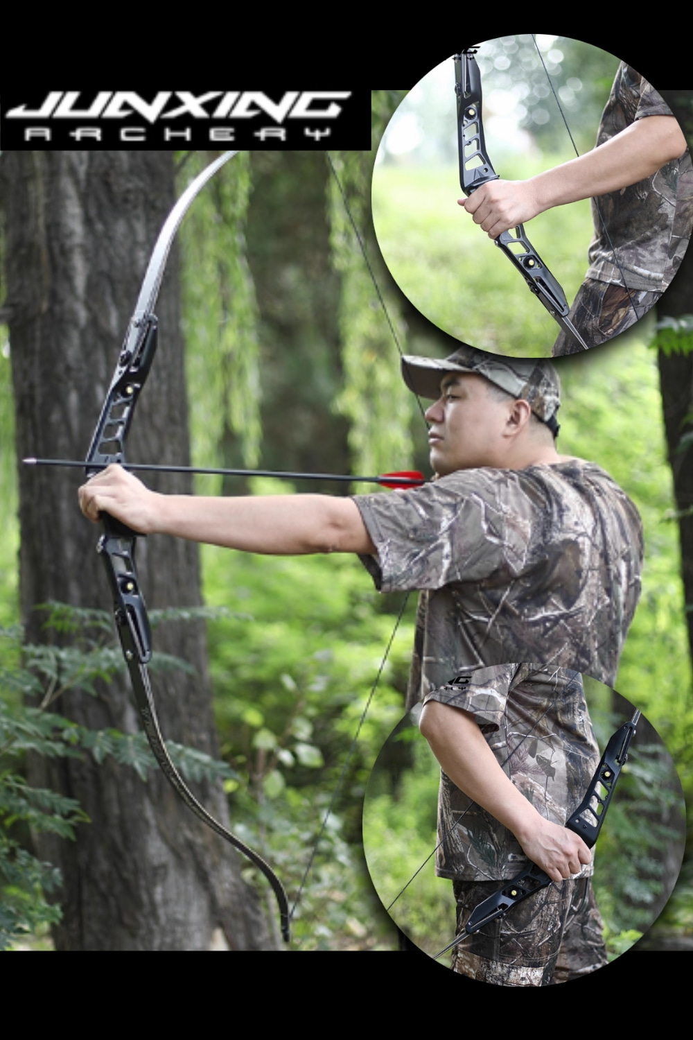 TBOW F266 ILF Recurve Bow Set 21" Riser 25-60lbs 