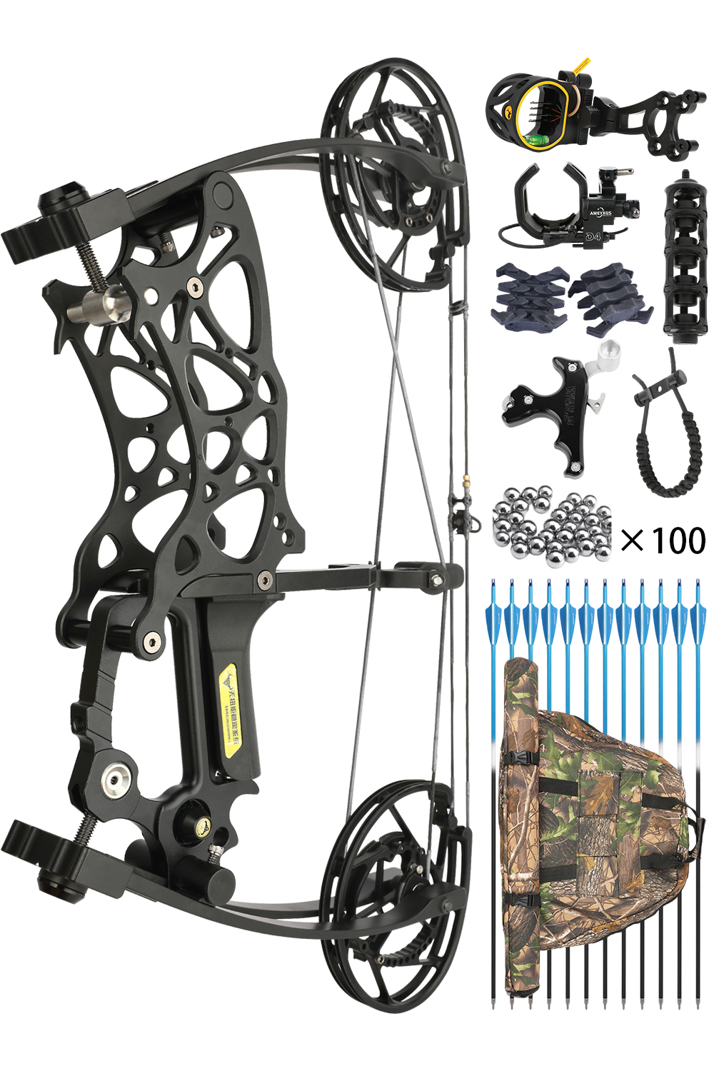 Robin King Bull 201 35-70Lbs Hunting Ball Bearing Compound bow Set RH LH