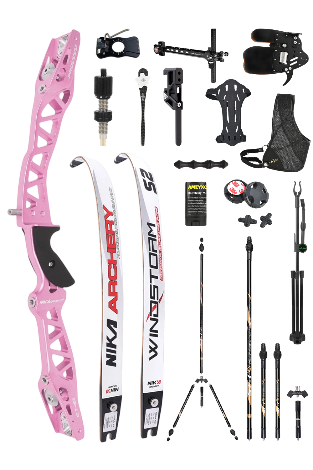 Nika ET-12 12-42Lbs CNC Competition Olympic Recurve Bow Set