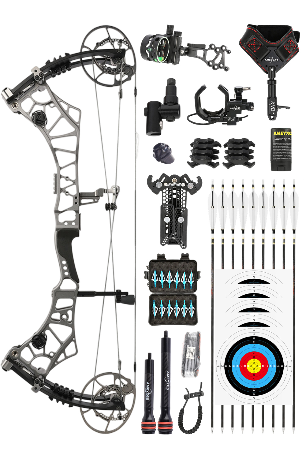 Toulu 40-80Lbs CNC Archery Target Hunting Compound Bow Set