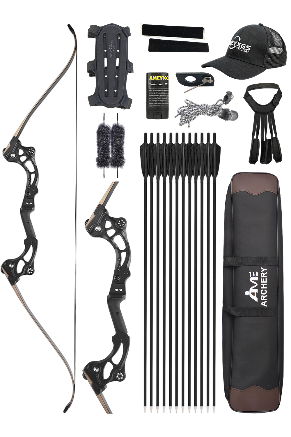 Junxing F163 30-55Lbs Takedown Archery Hunting Recurve Bow 