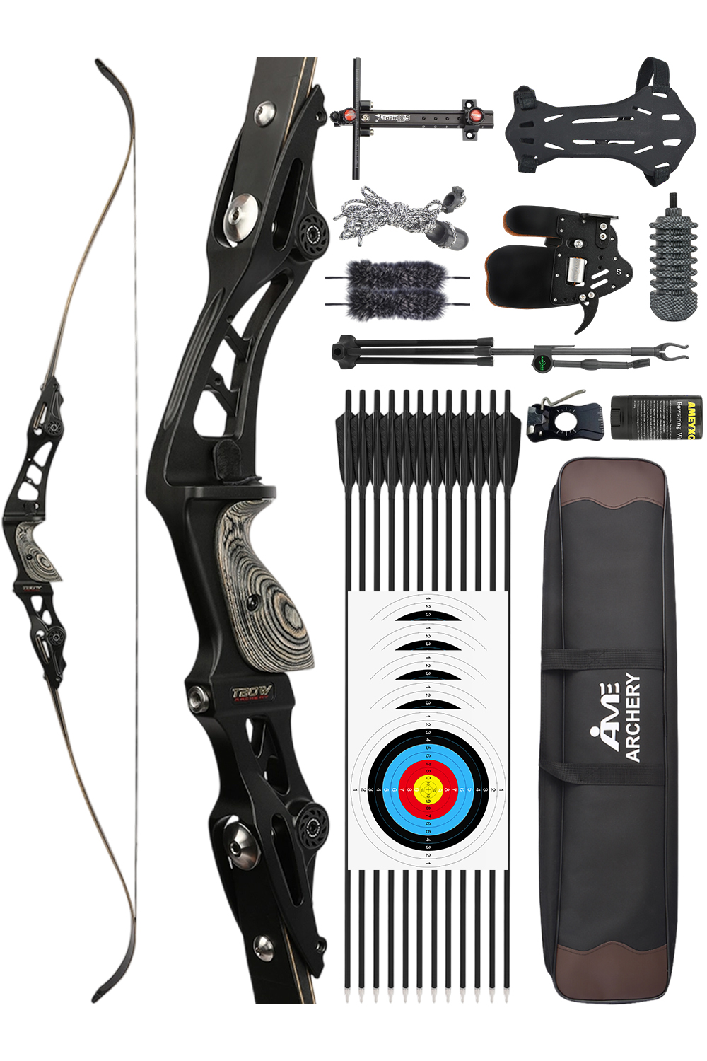 Junxing F263 62" ILF 25-60Lbs Archery Hunting Recurve Bow