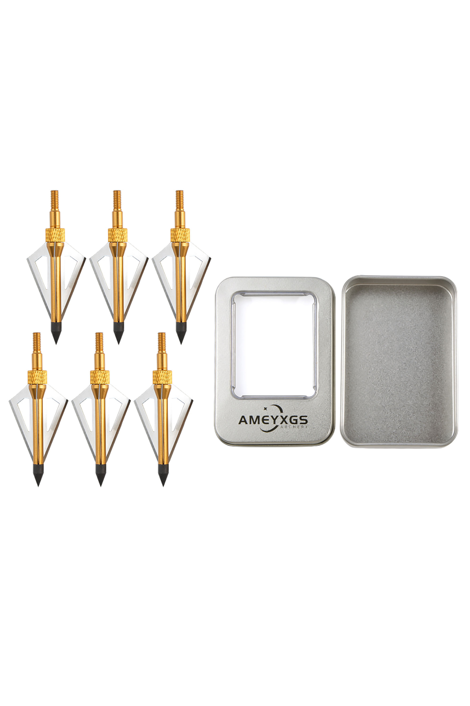 Arrowhead Box with Foam – 6 Arrowheads, 4 Color Options