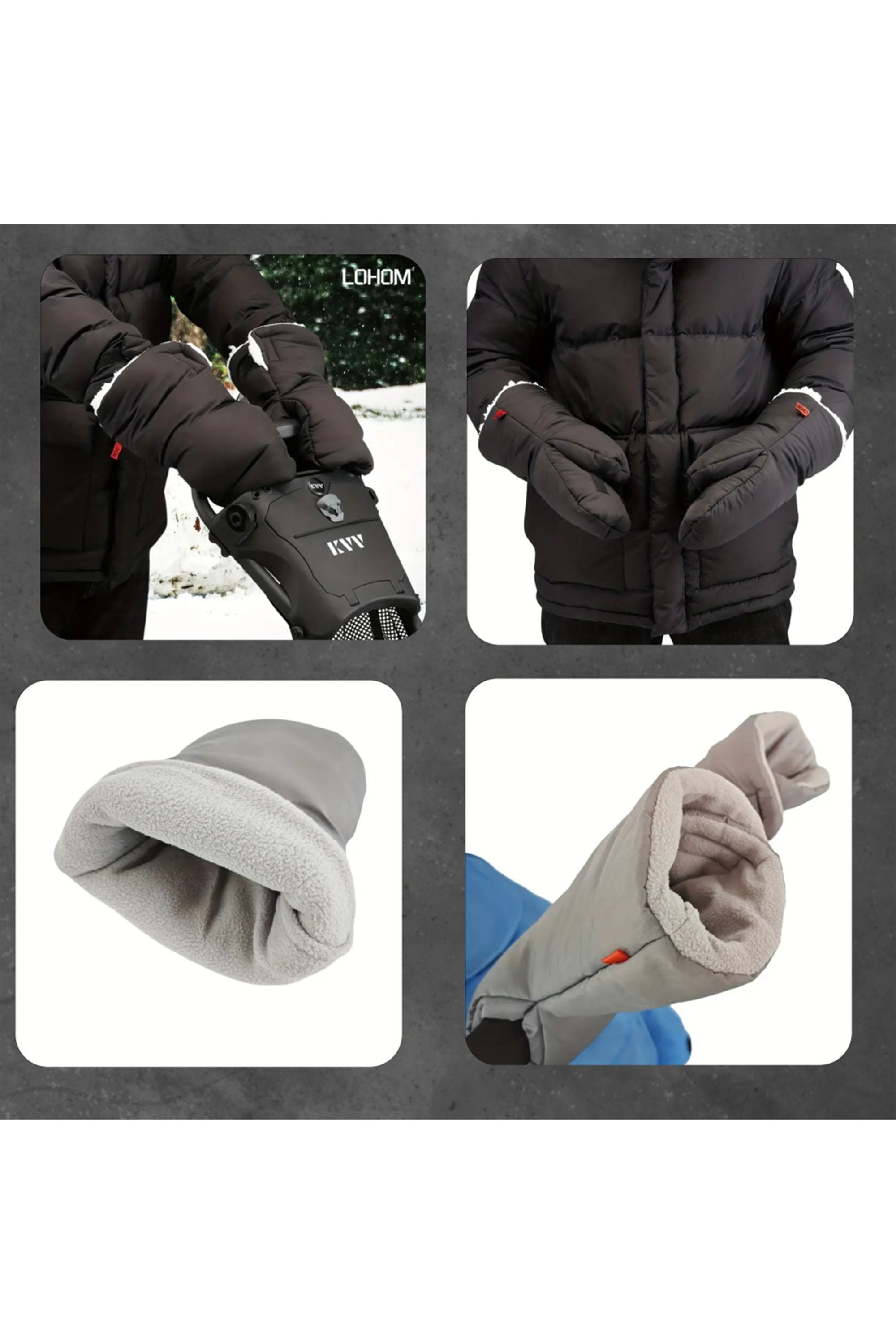 Winter Golf Cart Push Gloves Thick Waterproof Warm Essential 