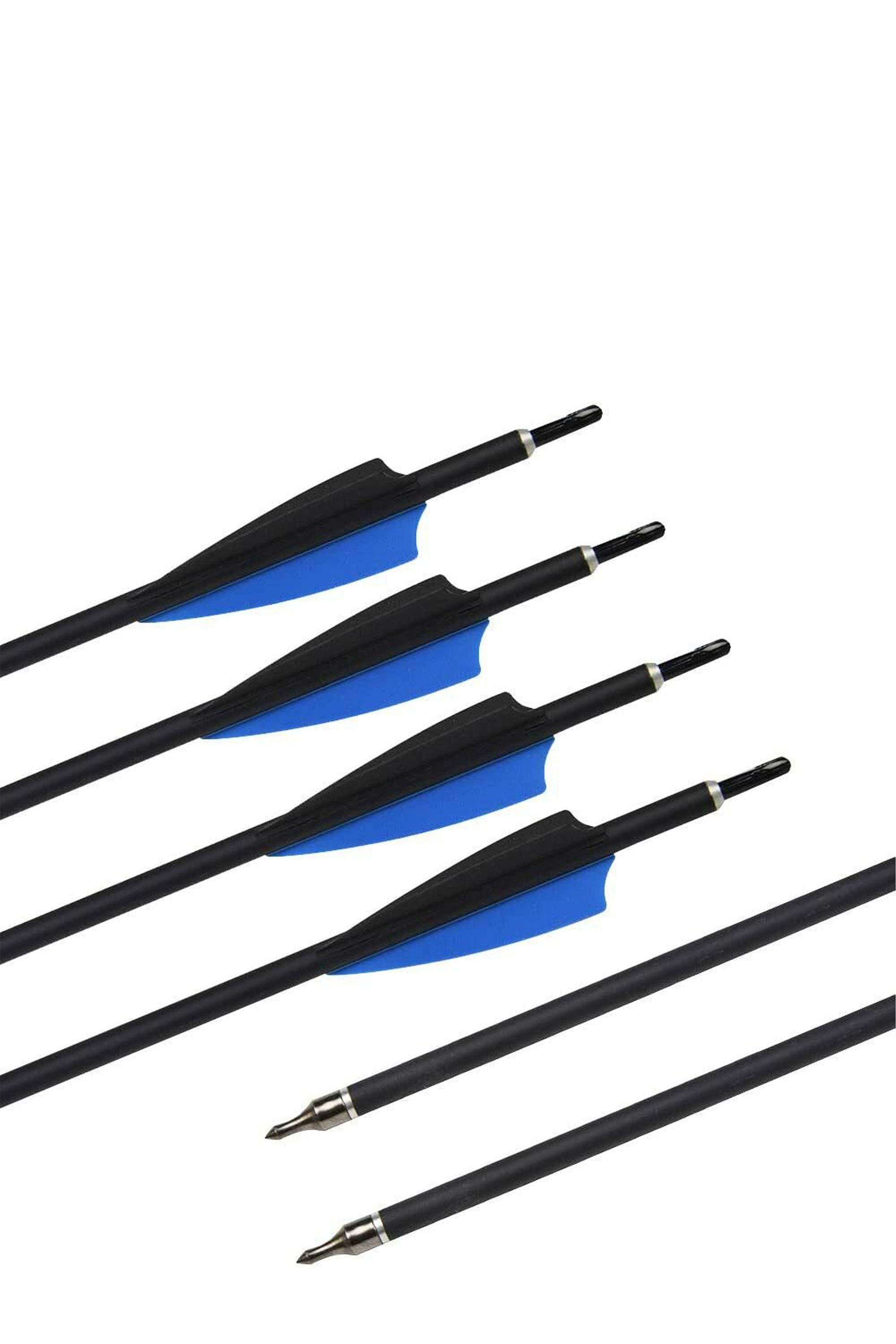 12X 30" Archery Carbon Arrow SP500 Arrowhead Point Tip Shooting Hunting