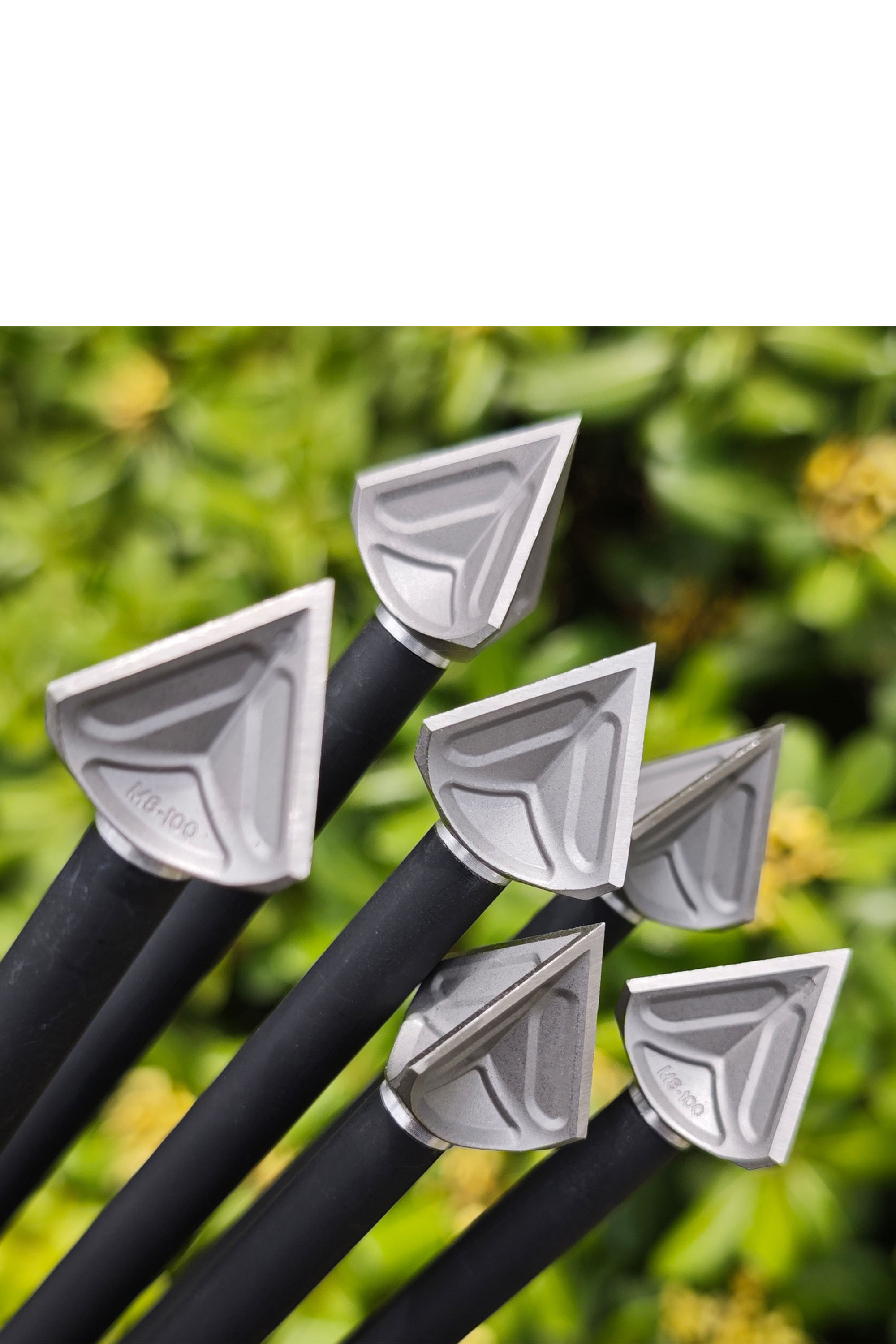  Archery 100gr Stainless Steel Field Points for Hunting 6PCS