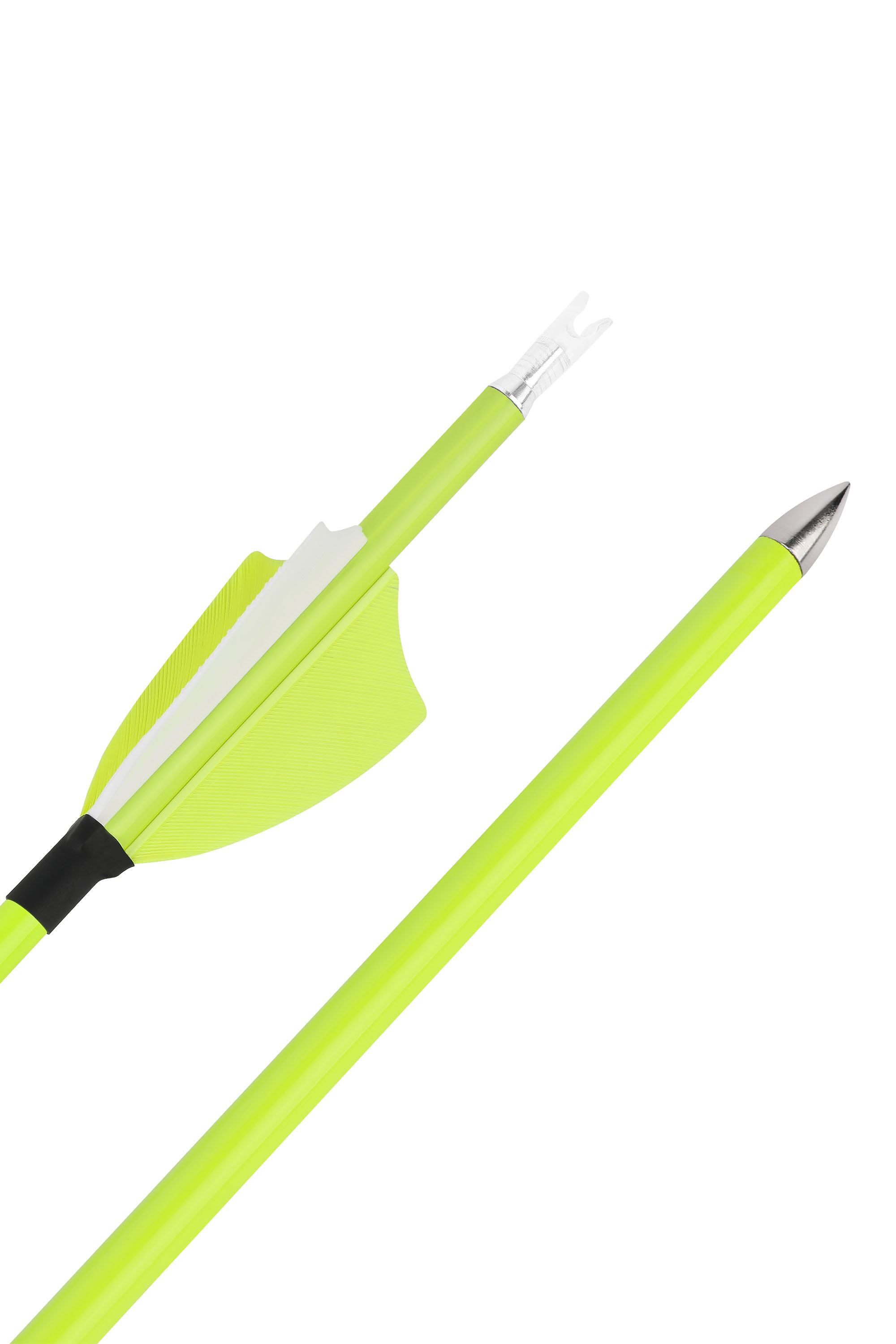 1500 Spine Mixed Carbon Arrows – 30" Length, Yellow Fletching