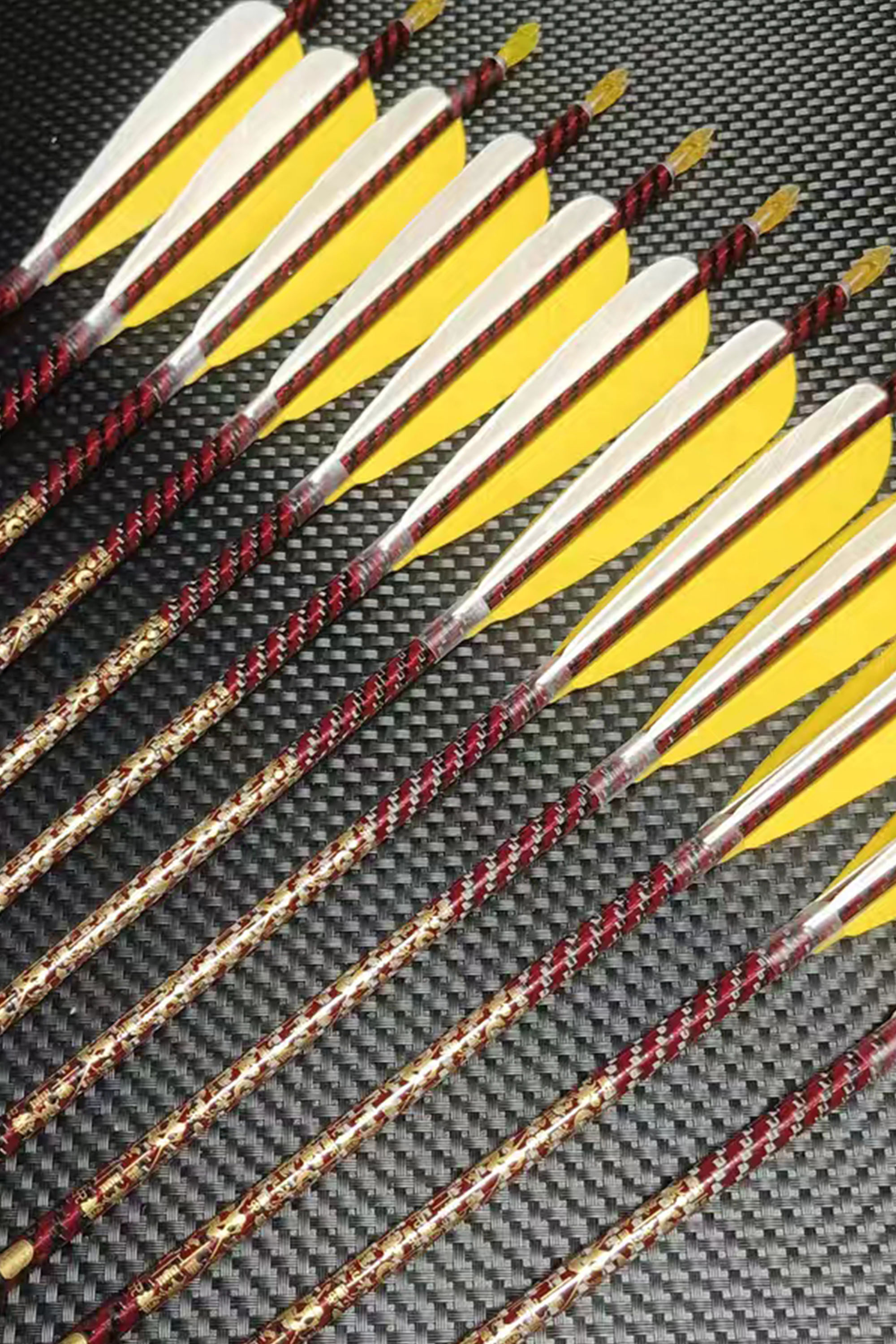 Zhan Ge Carbon Arrow Feather Vanes Hunting Arrow Spine300-800